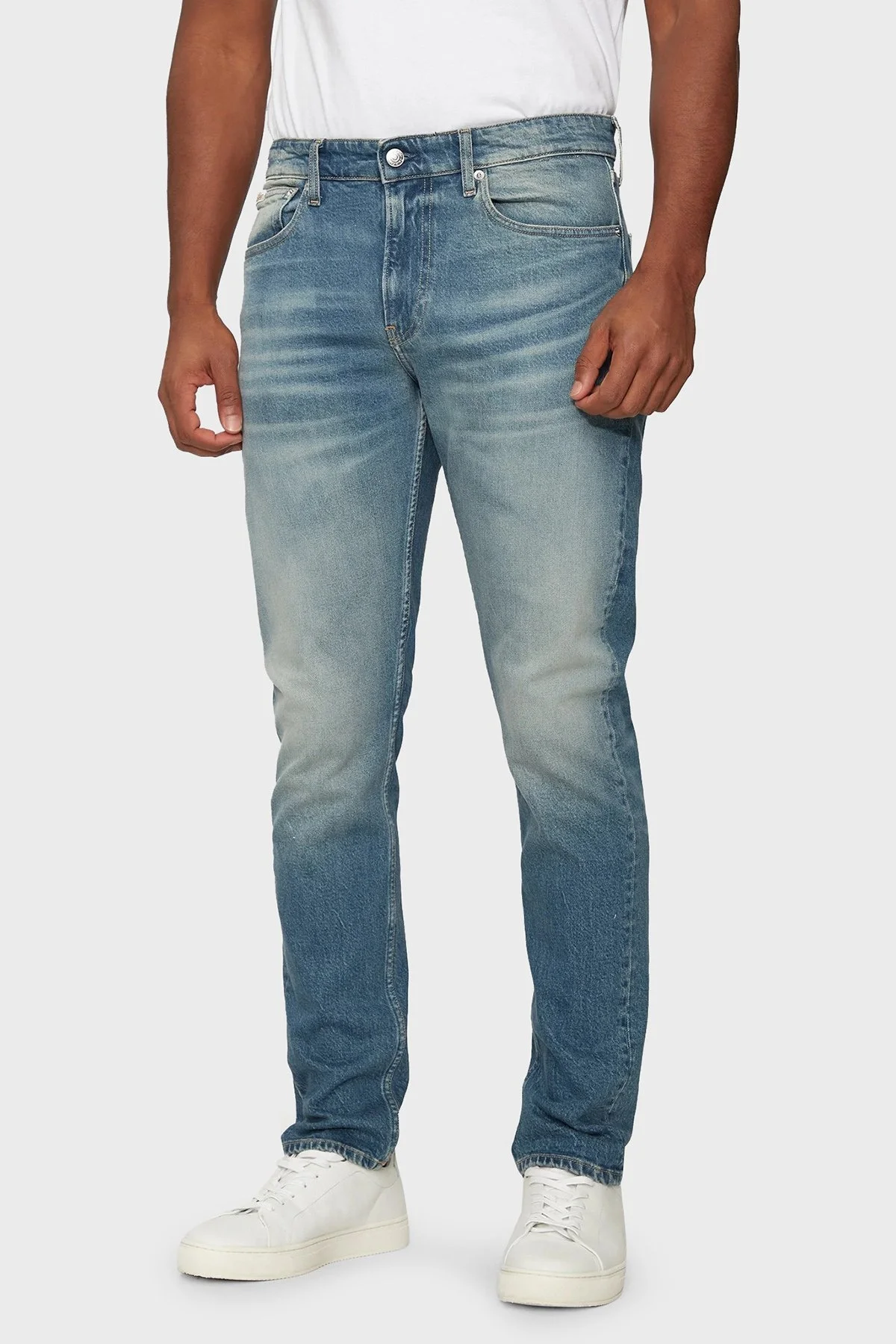Calvin Klein Streç Pamuklu Slim Fit Jeans J30J3263611A4 Erkek Kot Pantolon J30J326361 1A4 LACİVERT - 1