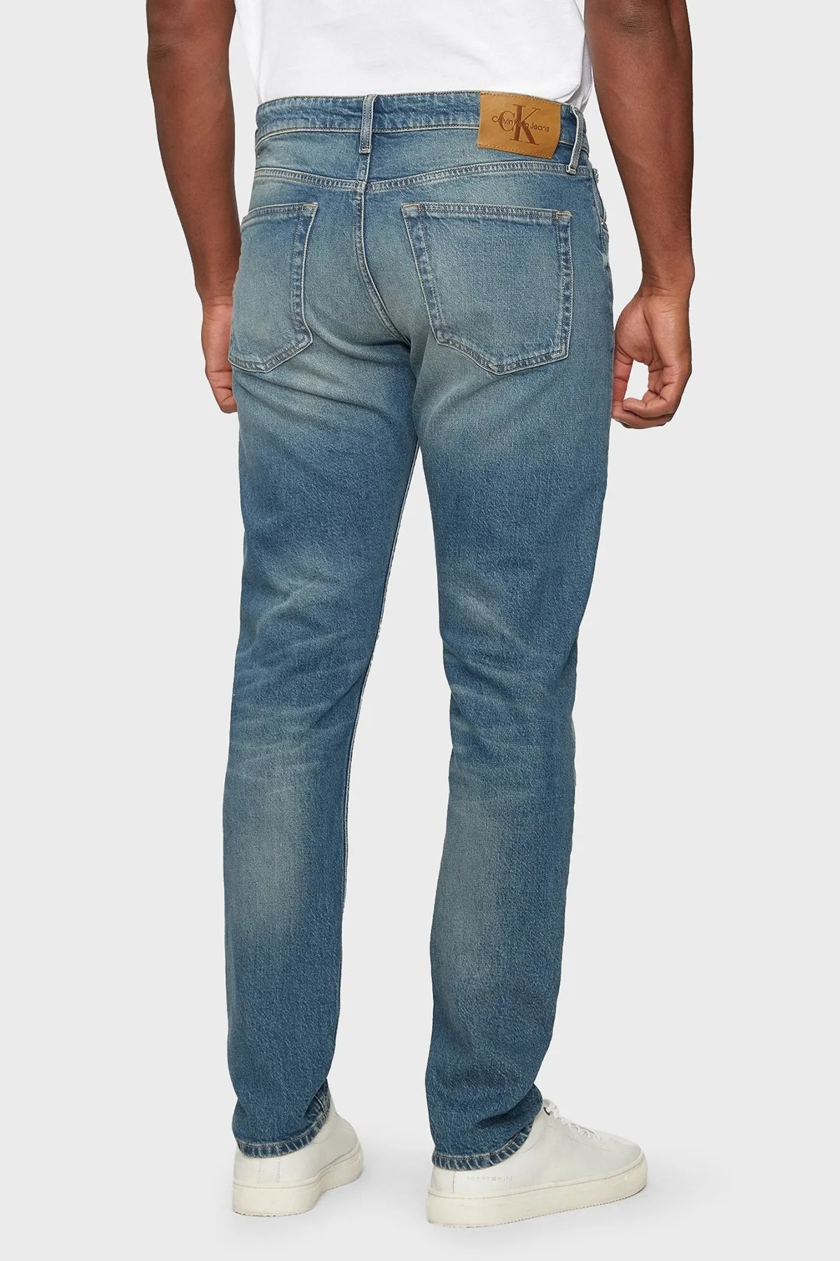 Calvin Klein Streç Pamuklu Slim Fit Jeans J30J3263611A4 Erkek Kot Pantolon J30J326361 1A4 LACİVERT - 3