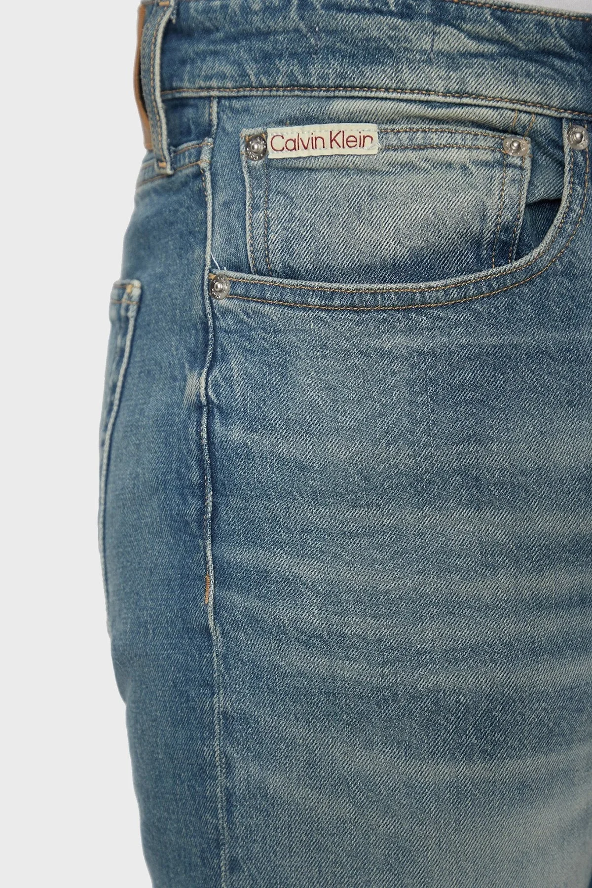 Calvin Klein Streç Pamuklu Slim Fit Jeans J30J3263611A4 Erkek Kot Pantolon J30J326361 1A4 LACİVERT - 4