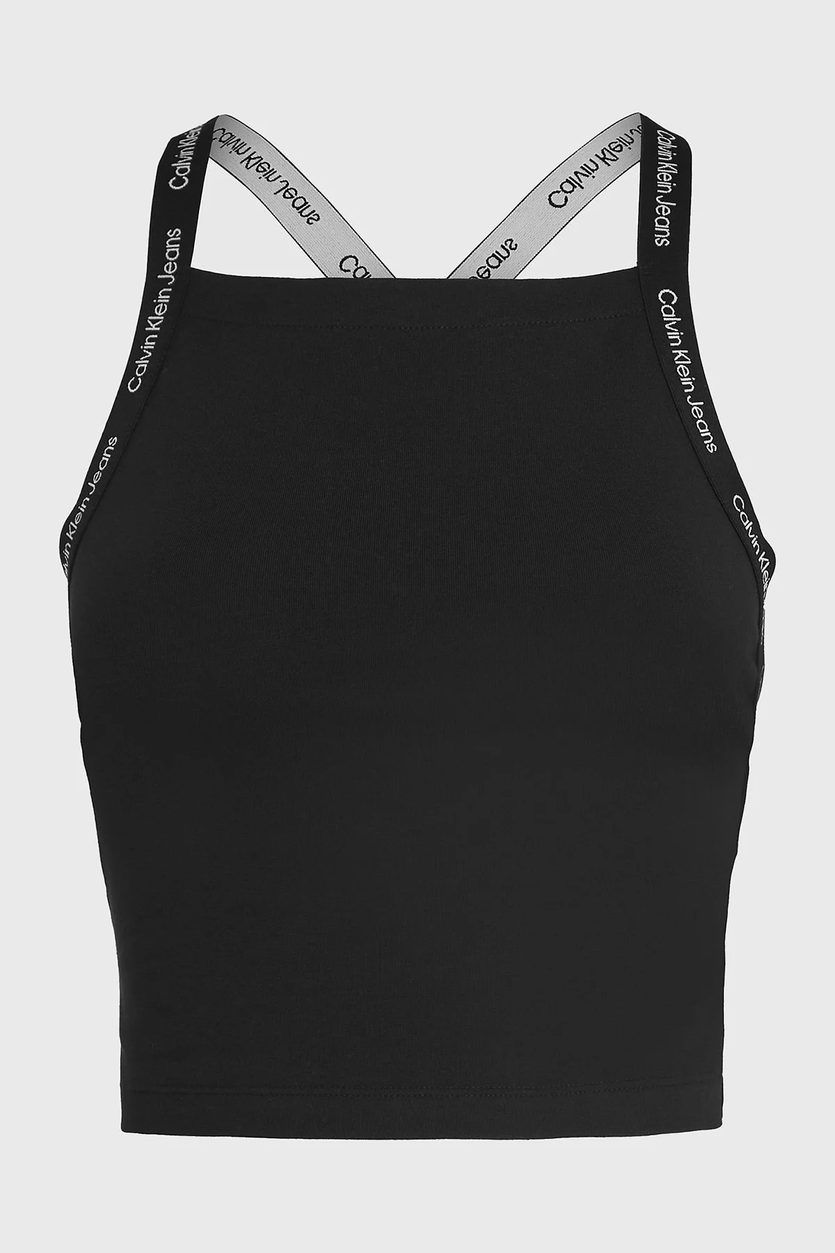 Calvin Klein Streç Pamuklu Slim Fit Kare Yaka J20J223110BEH Bayan Top J20J223110 BEH SİYAH - 5