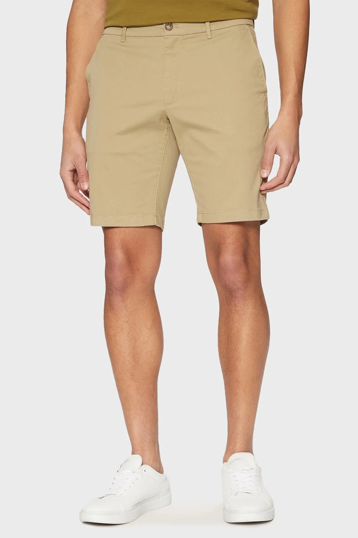 Calvin Klein Streç Pamuklu Slim Fit Normal Bel K10K114063HI0 Erkek Short K10K114063 HI0 BEJ - 6
