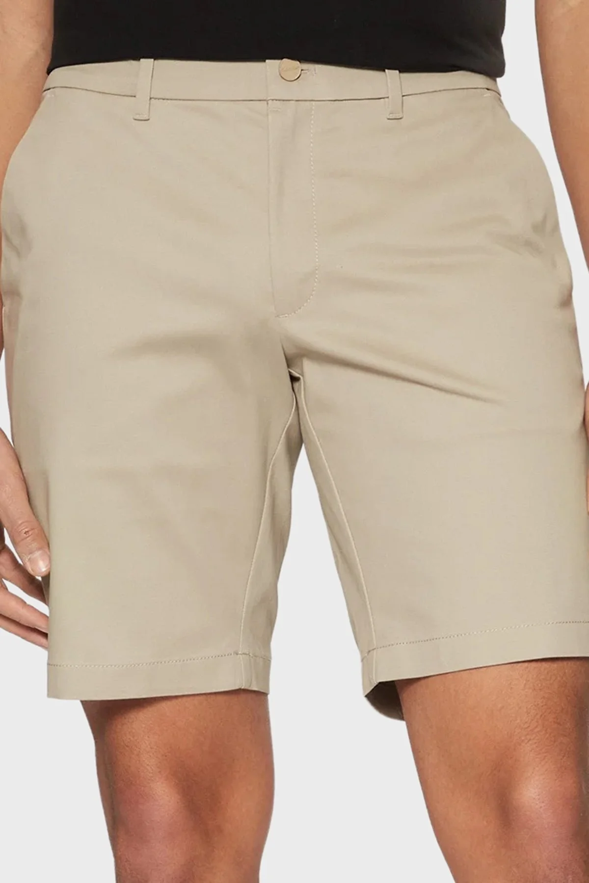 Calvin Klein Streç Pamuklu Slim Fit Normal Bel K10K114071PAH Erkek Short K10K114071 PAH BEJ - 8