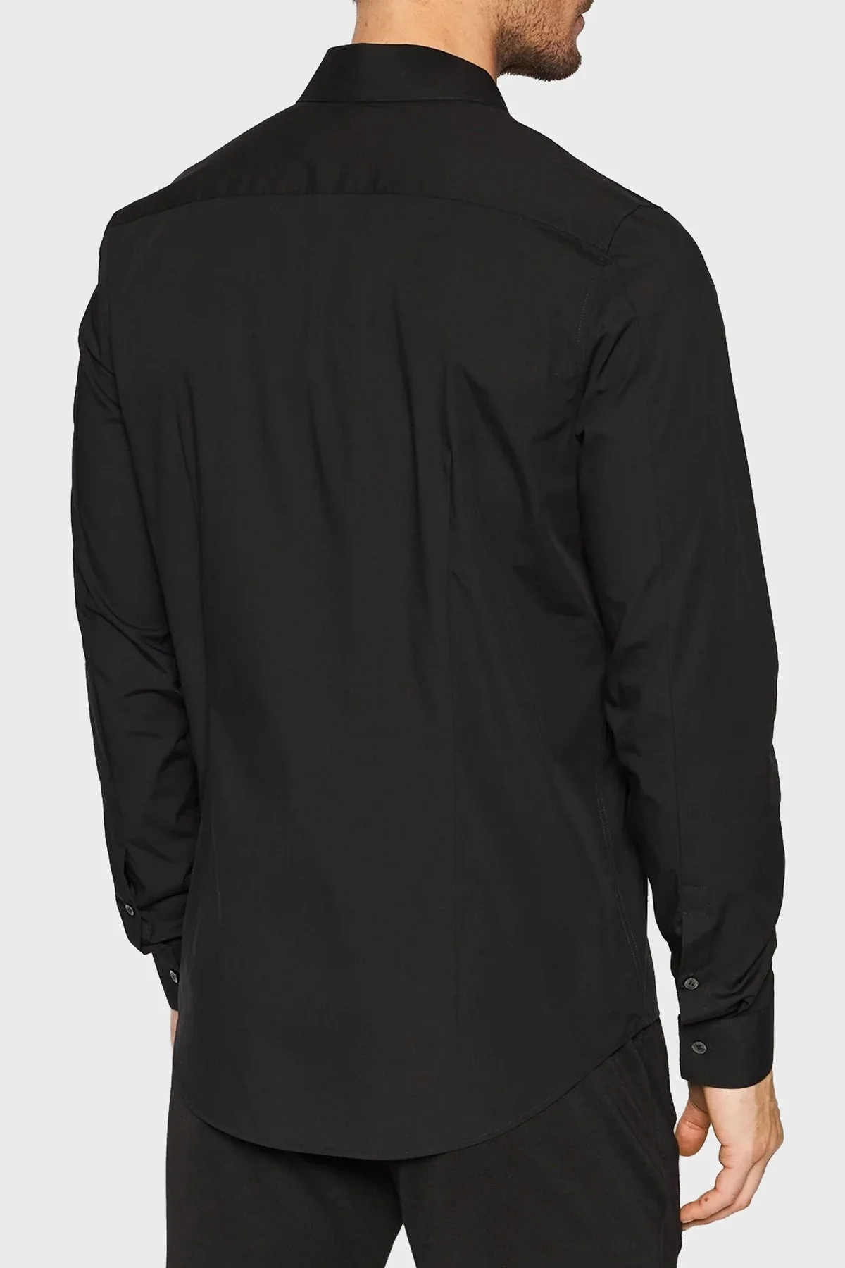 Calvin Klein Streç Pamuklu Slim Fit Poplin J30J319065BEH Erkek Gömlek J30J319065 BEH SİYAH - 2