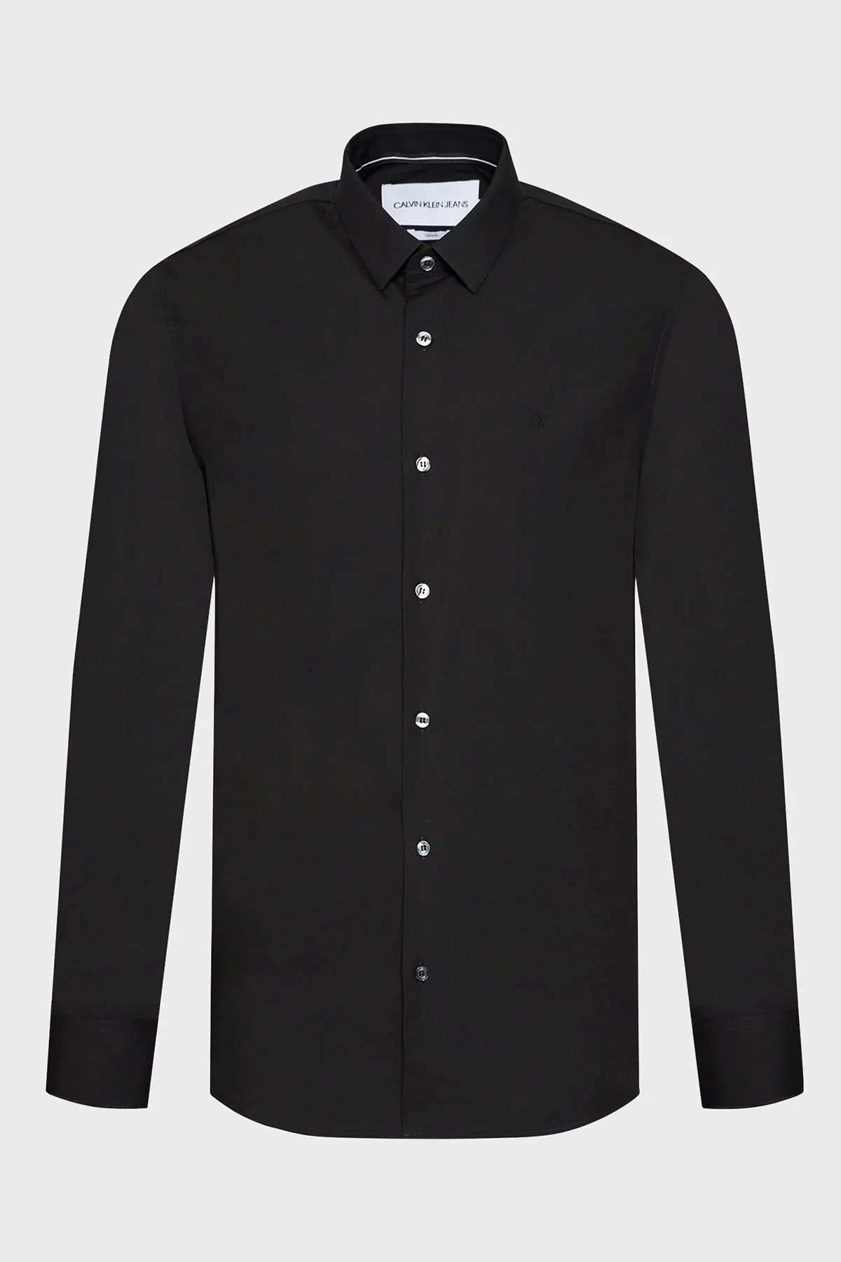 Calvin Klein Streç Pamuklu Slim Fit Poplin J30J319065BEH Erkek Gömlek J30J319065 BEH SİYAH - 5