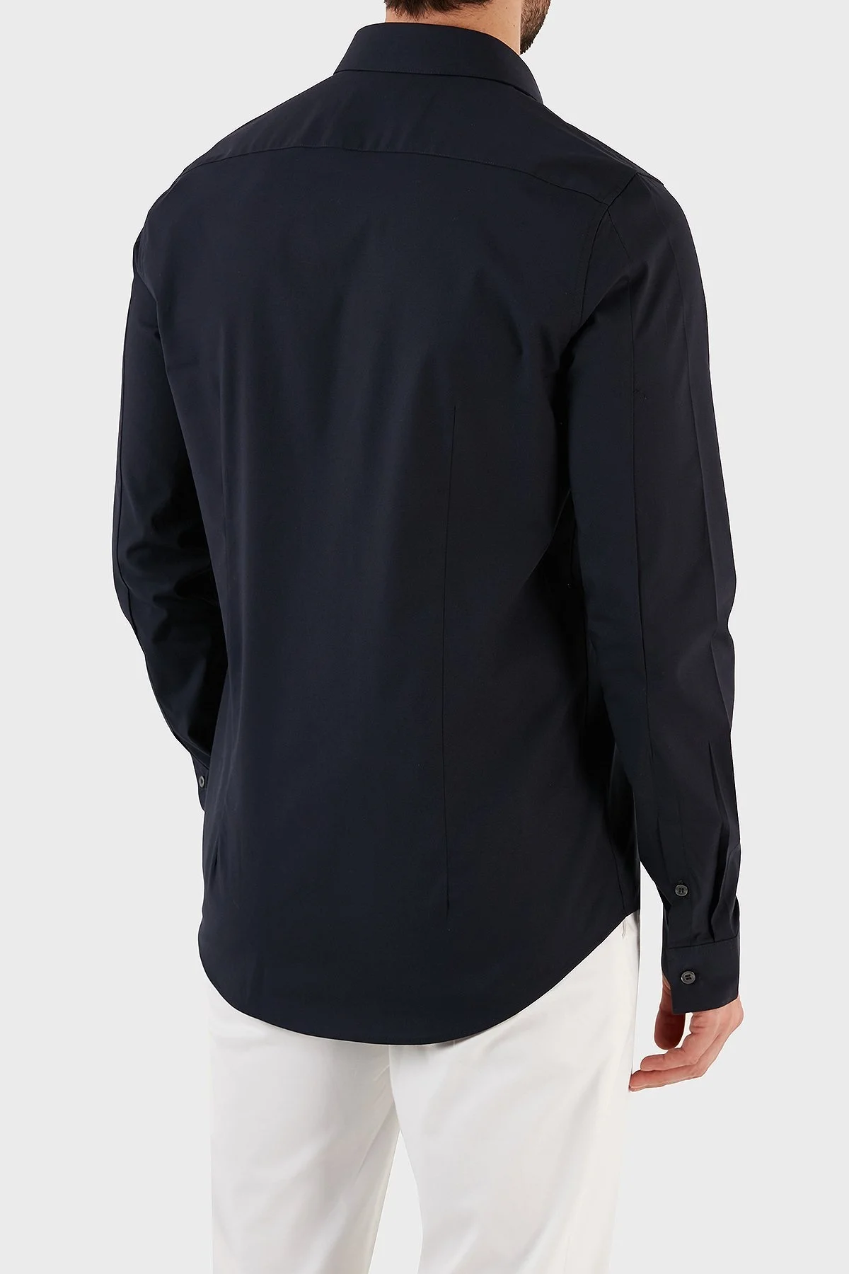 Calvin Klein Streç Pamuklu Slim Fit Poplin J30J319065CHW Erkek Gömlek J30J319065 CHW SİYAH - 5