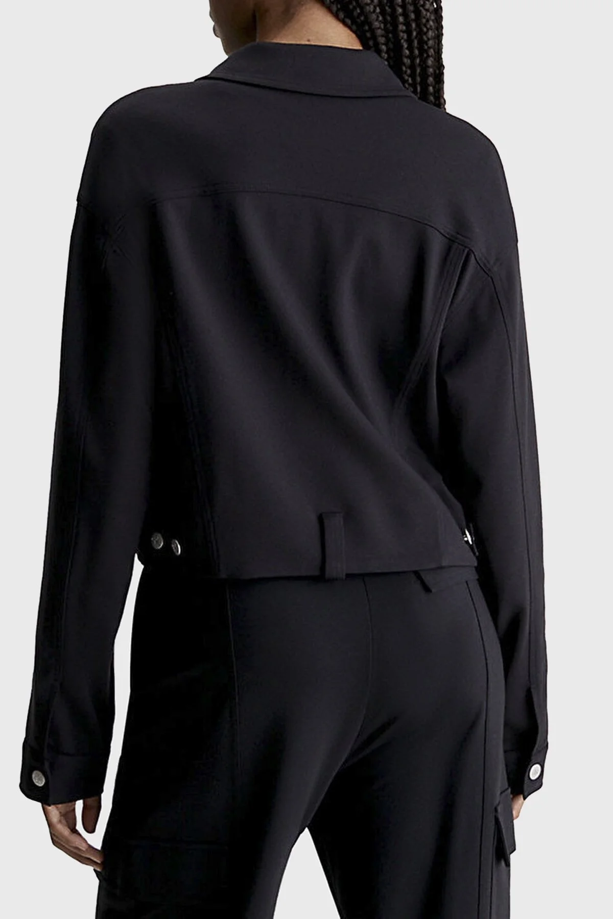 Calvin Klein Streç Regular Fit Fermuarlı J20J222555BEH Bayan Ceket J20J222555 BEH SİYAH - 2