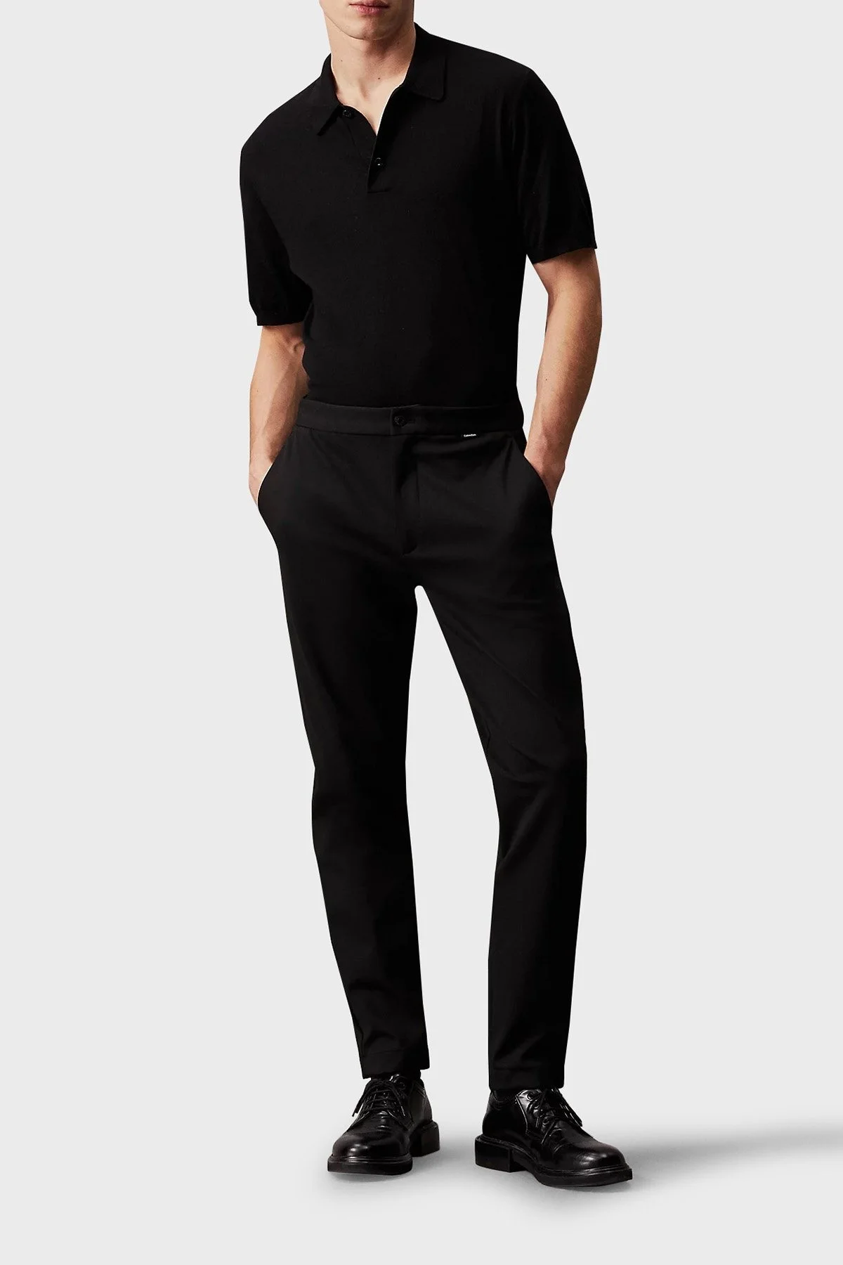 Calvin Klein Streç Regular Fit Normal Bel K10K113647BEH Erkek Pantolon K10K113647 BEH SİYAH - 1