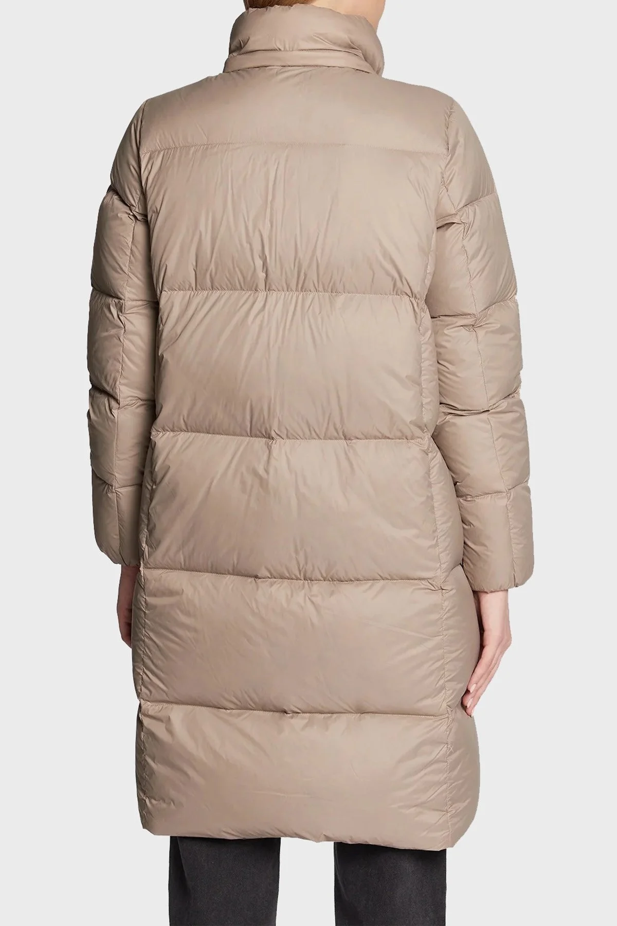 Calvin Klein Su Geçirmez Kuş Tüyü Dolgulu Çıkarılabilir Kapüşonlu Uzun Bayan Mont J20J219820 A03 BEJ - 5