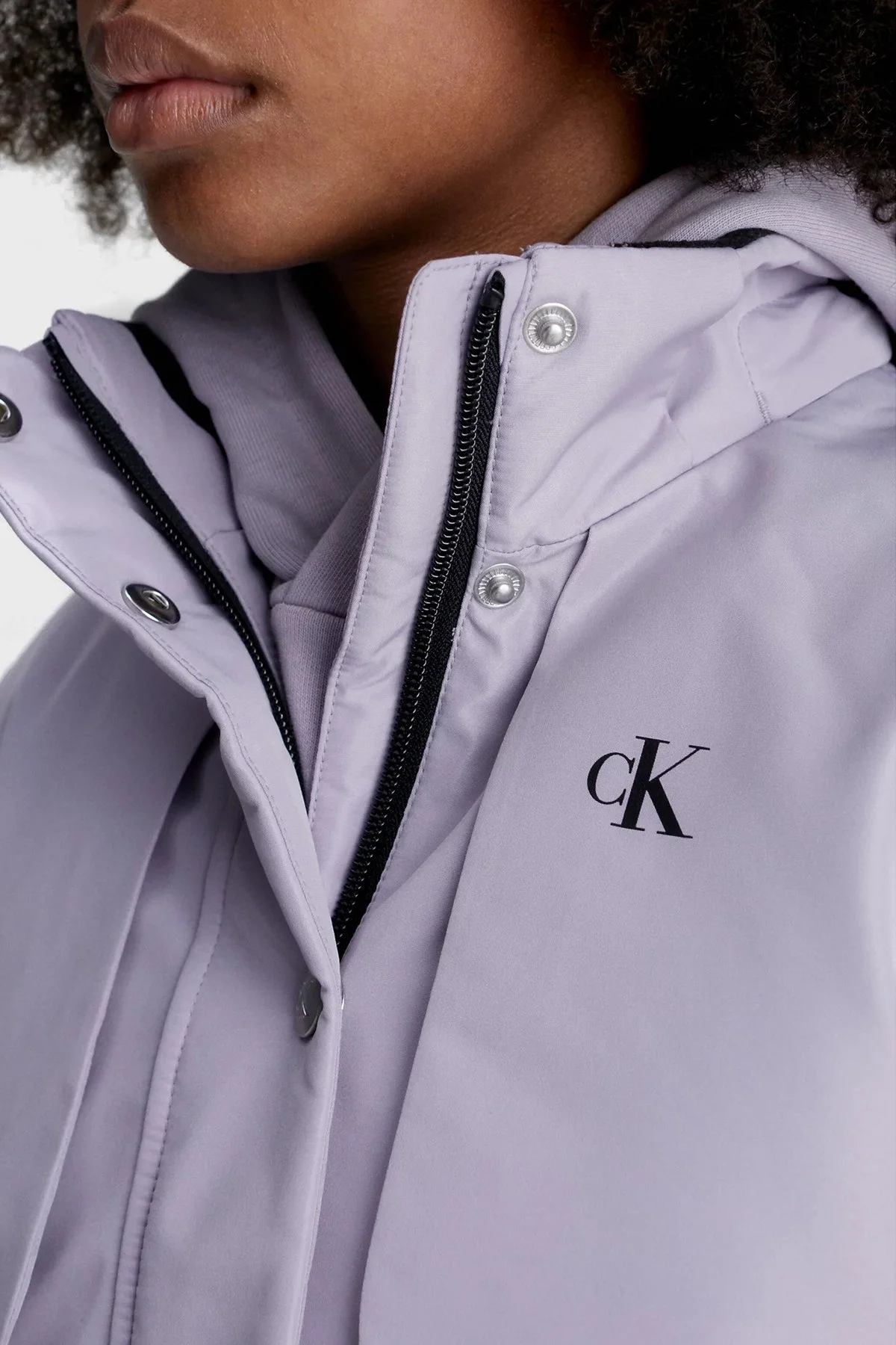 Calvin Klein Su Geçirmez Regular Fit Çıkarılabilir Kapüşonlu IG0IG02061PC1 Çocuk Mont IG0IG02061 PC1 LİLA - 4