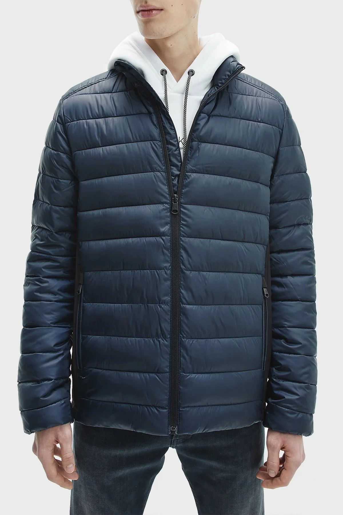 Calvin Klein Su Geçirmez Regular Fit Dik Yaka Şişme Erkek Mont K10K108291 DW4 LACİVERT - 1