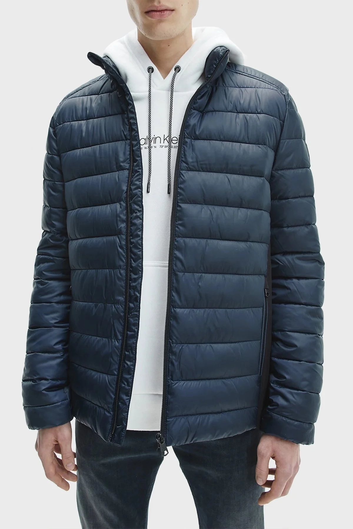 Calvin Klein Su Geçirmez Regular Fit Dik Yaka Şişme Erkek Mont K10K108291 DW4 LACİVERT - 5