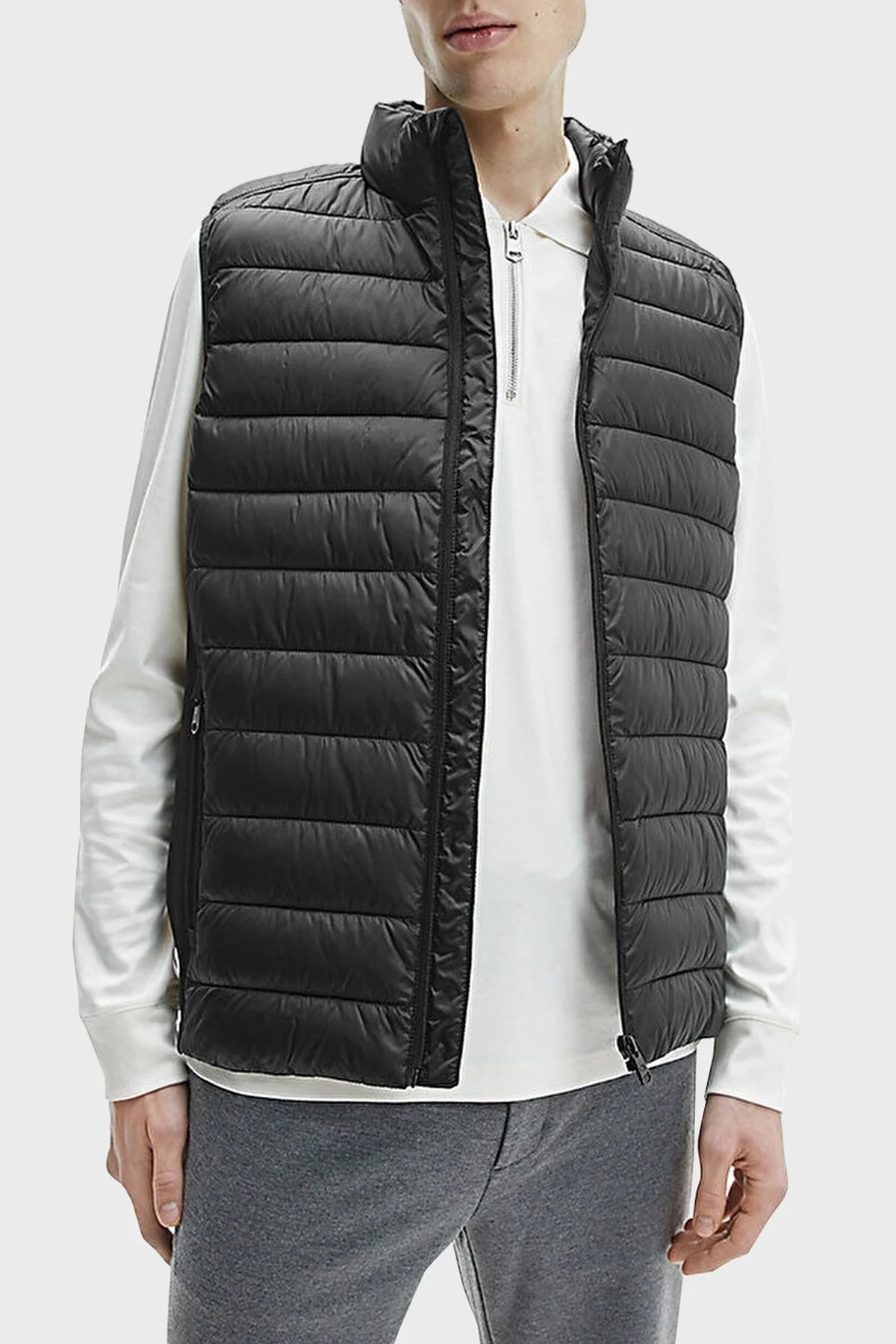 Calvin Klein Su Geçirmez Regular Fit Dik Yaka Şişme Erkek Yelek K10K108292 BEH SİYAH - 1