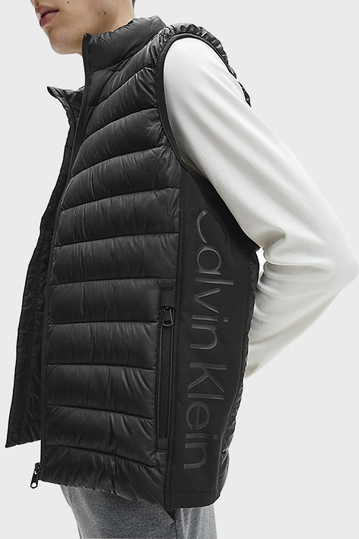 Calvin Klein Su Geçirmez Regular Fit Dik Yaka Şişme Erkek Yelek K10K108292 BEH SİYAH - 4