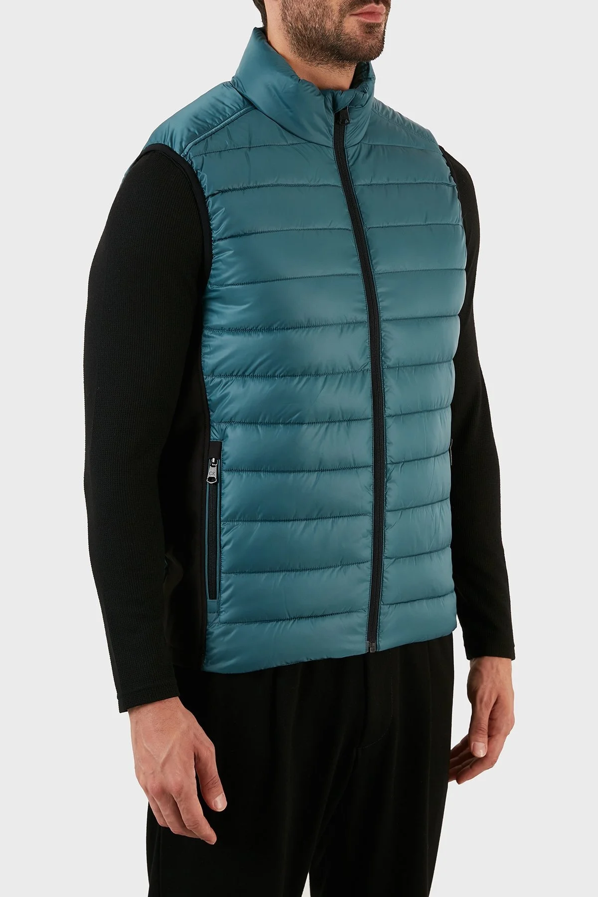 Calvin Klein Su Geçirmez Regular Fit Dik Yaka Şişme Erkek Yelek K10K108292 DAZ PETROL - 3