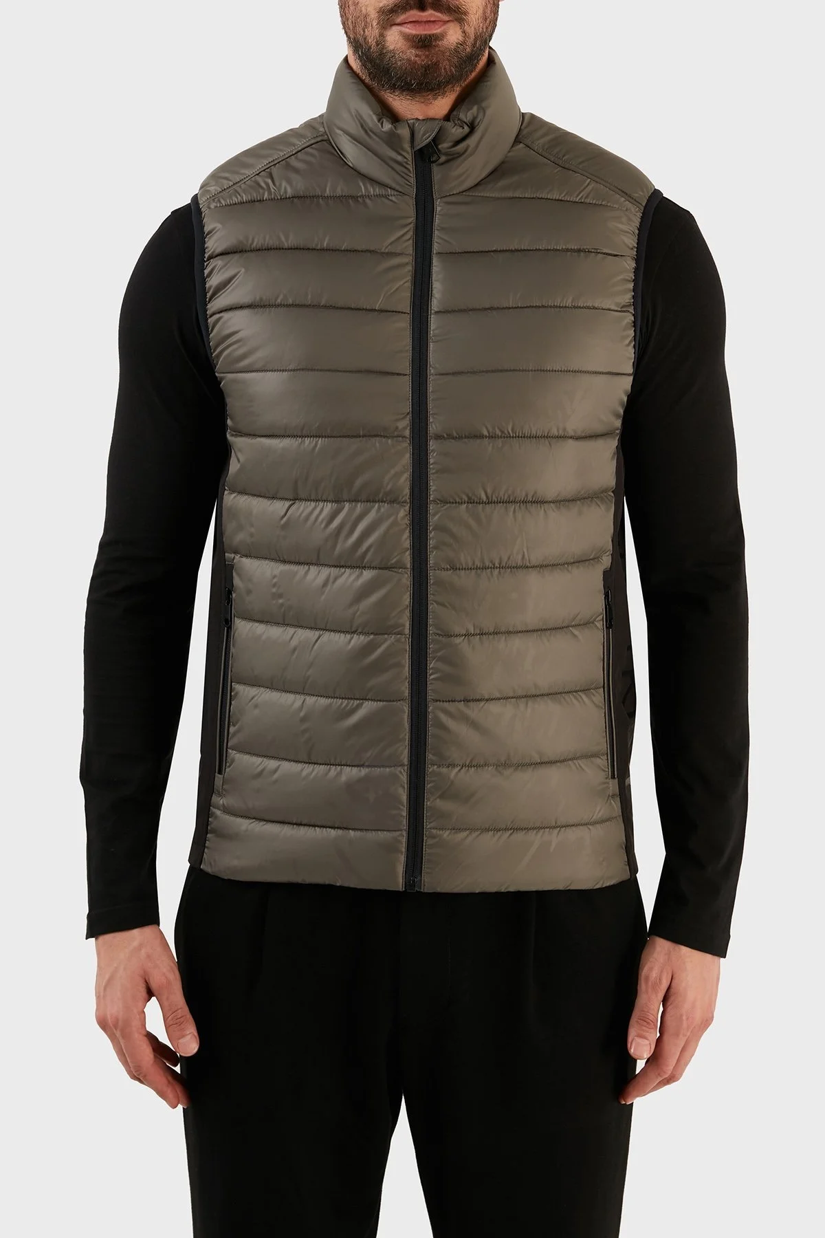 Calvin Klein Su Geçirmez Regular Fit Dik Yaka Şişme Erkek Yelek K10K108292 PCS GRİ - 1