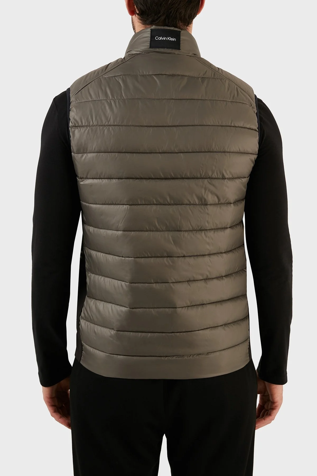 Calvin Klein Su Geçirmez Regular Fit Dik Yaka Şişme Erkek Yelek K10K108292 PCS GRİ - 5