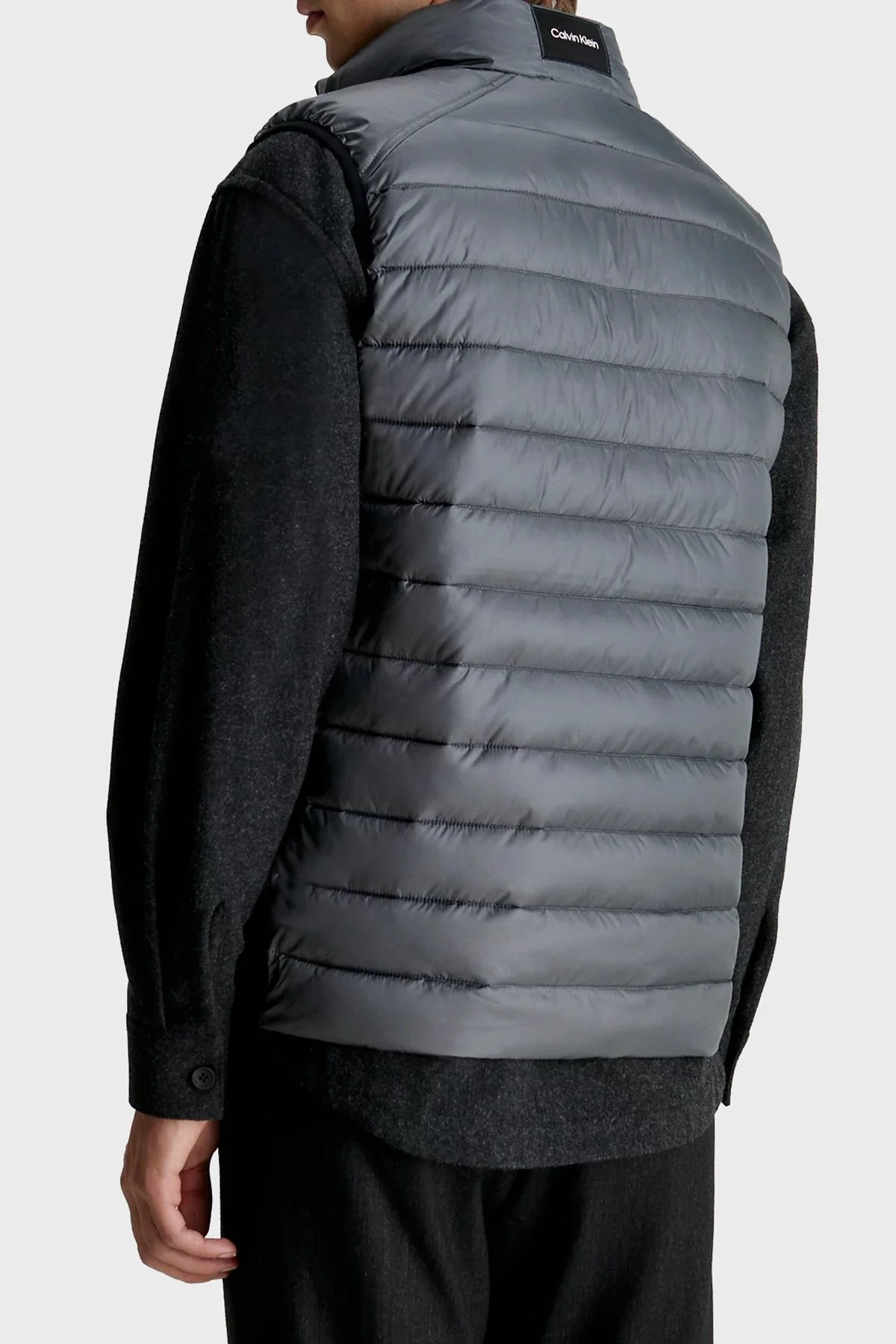Calvin Klein Su Geçirmez Regular Fit Dik Yaka Şişme K10K108292PC9 Erkek Yelek K10K108292 PC9 GRİ - 2