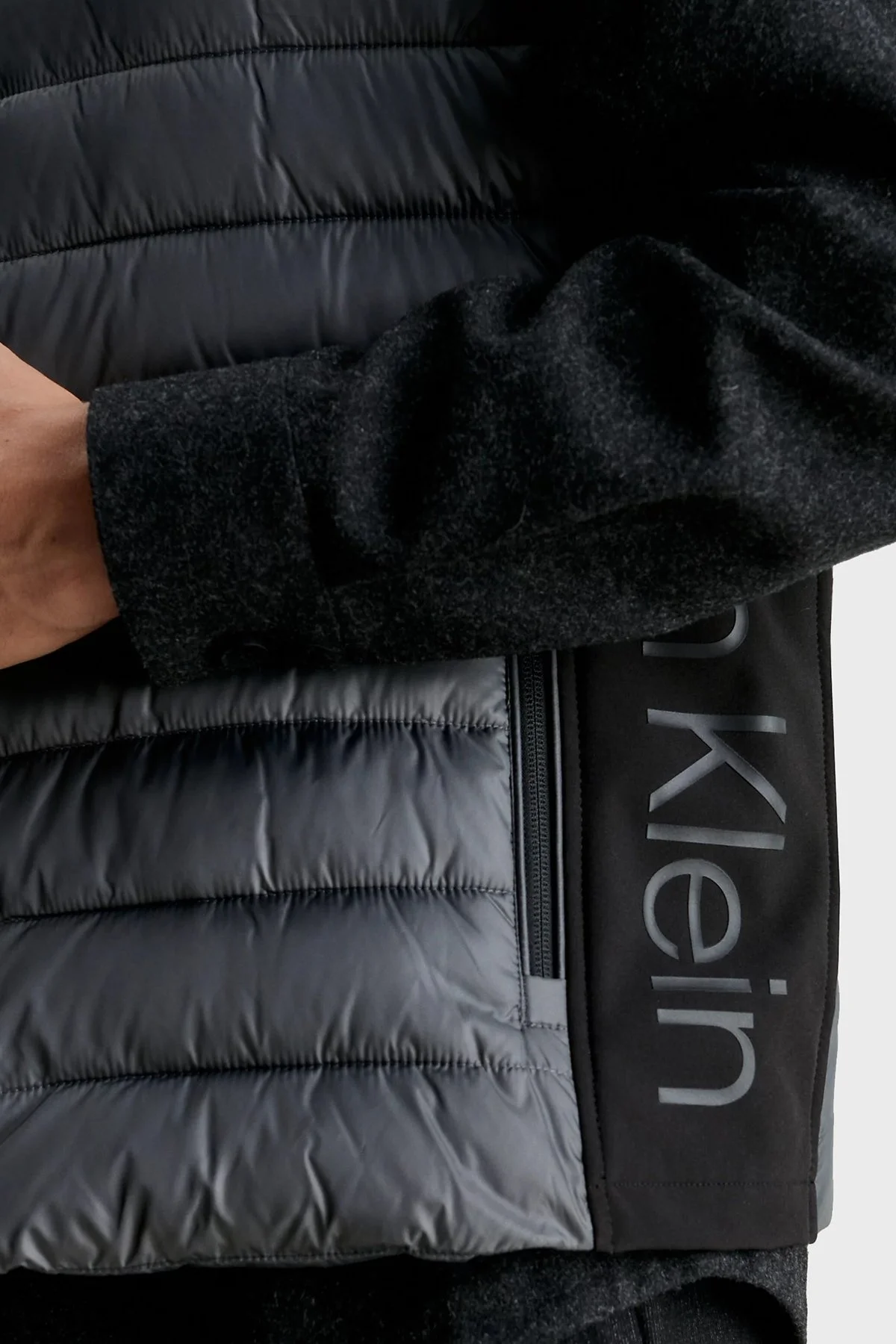 Calvin Klein Su Geçirmez Regular Fit Dik Yaka Şişme K10K108292PC9 Erkek Yelek K10K108292 PC9 GRİ - 3