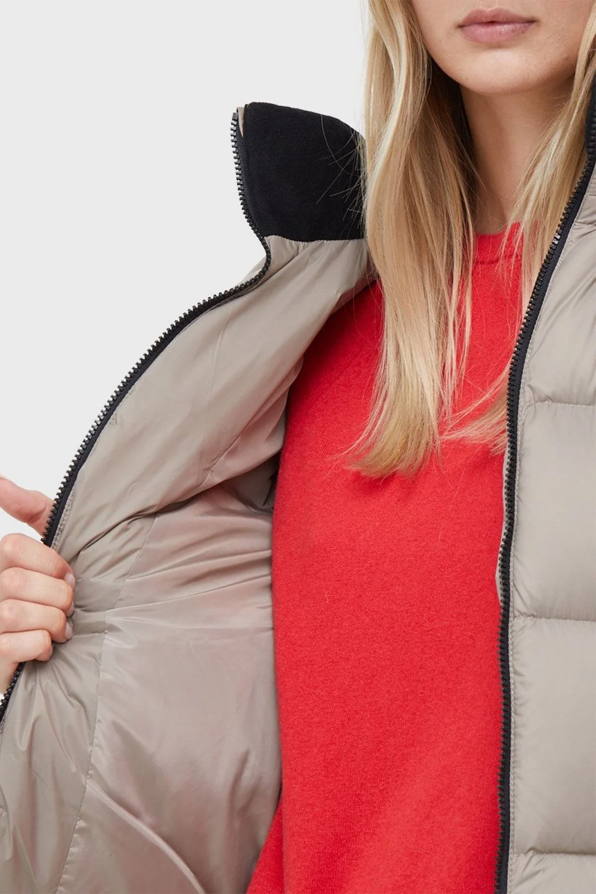 Calvin Klein Su Geçirmez Regular Fit Kuş Tüyü Dolgulu Kapüşonlu Bayan Mont J20J219819 A03 VİZON - 5