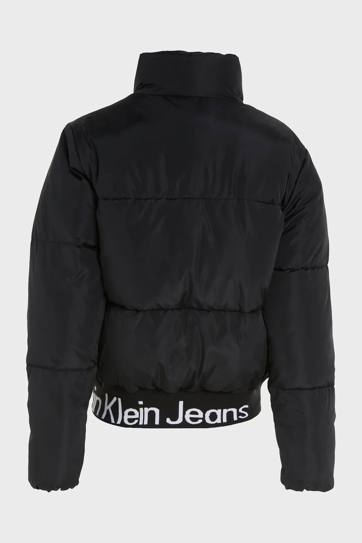 Calvin Klein Su Geçirmez Relaxed Fit Dik Yaka Bomber J20J222334BEH Bayan Mont J20J222334 BEH SİYAH - 5