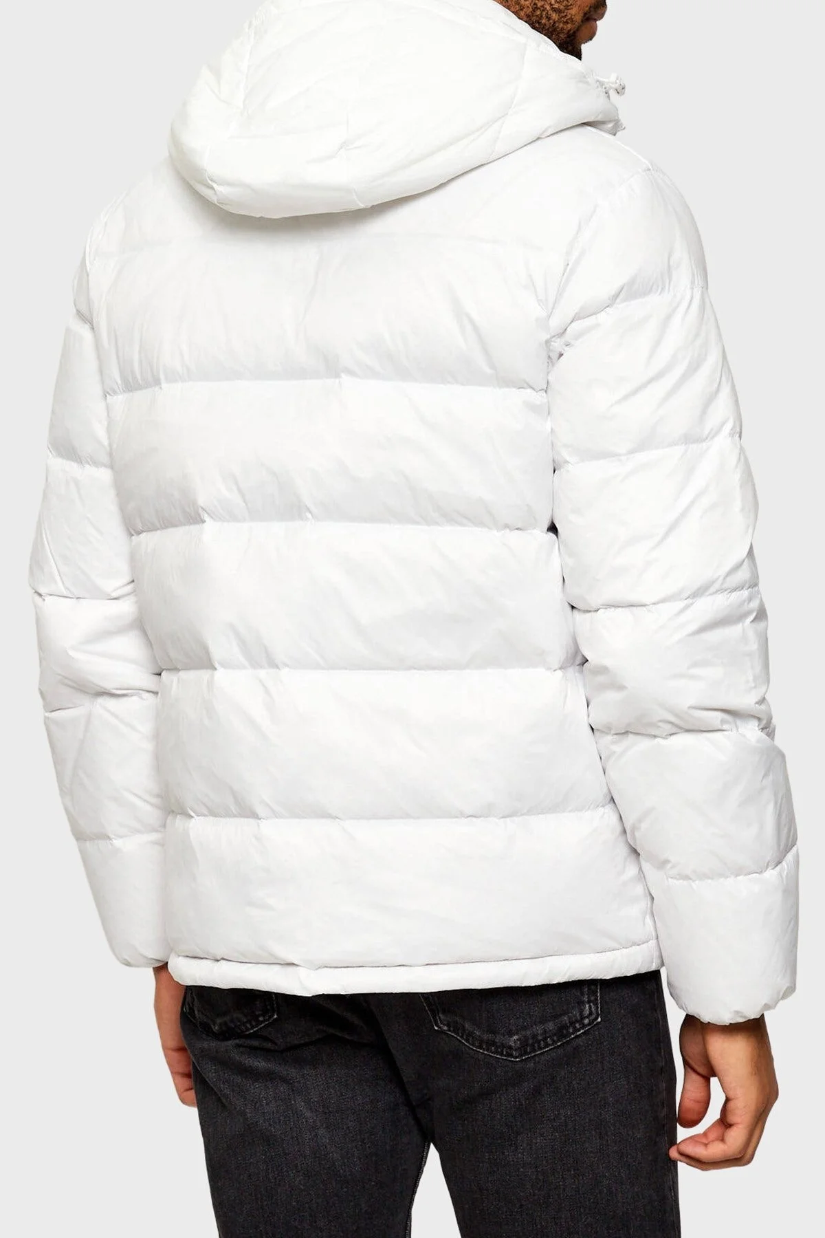 Calvin Klein Su İtici Regular Fit Çıkarılabilir Kapüşonlu LV04RC518GYAF Erkek Mont LV04RC518G YAF BEYAZ - 3