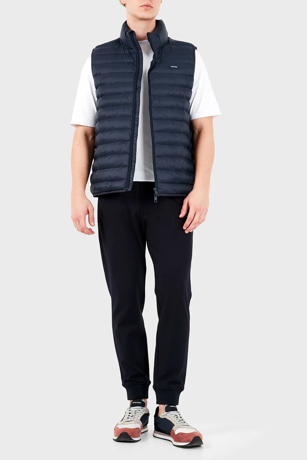 Calvin Klein Su İtici Regular Fit Dik Yaka Kapitoneli LV04LH529GCEF Erkek Yelek LV04LH529G CEF Lacivert - 2