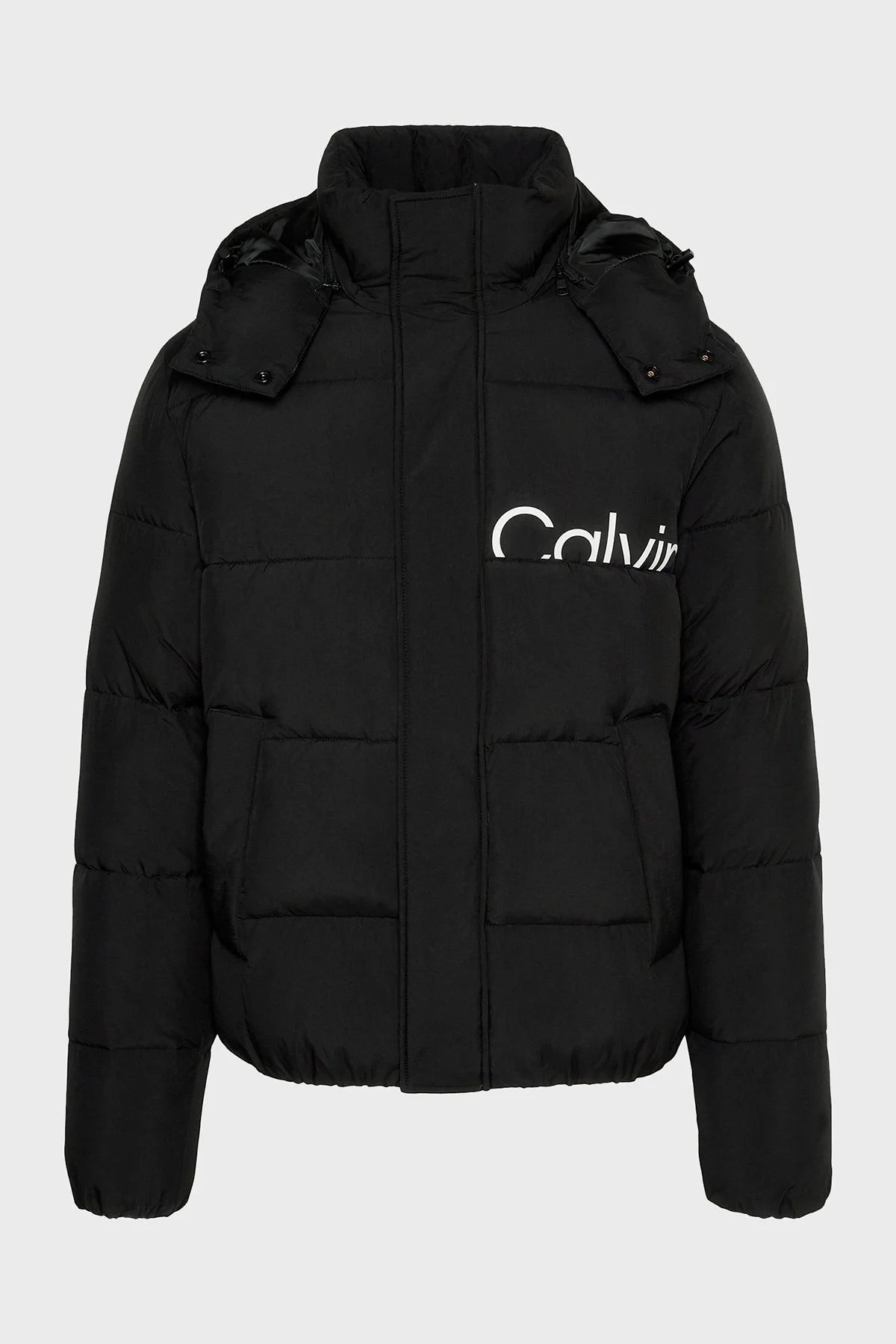 Calvin Klein Su İtici Regular Fit Kapüşonlu Şişme J30J323708BAE Erkek Mont J30J323708 BAE SİYAH - 5