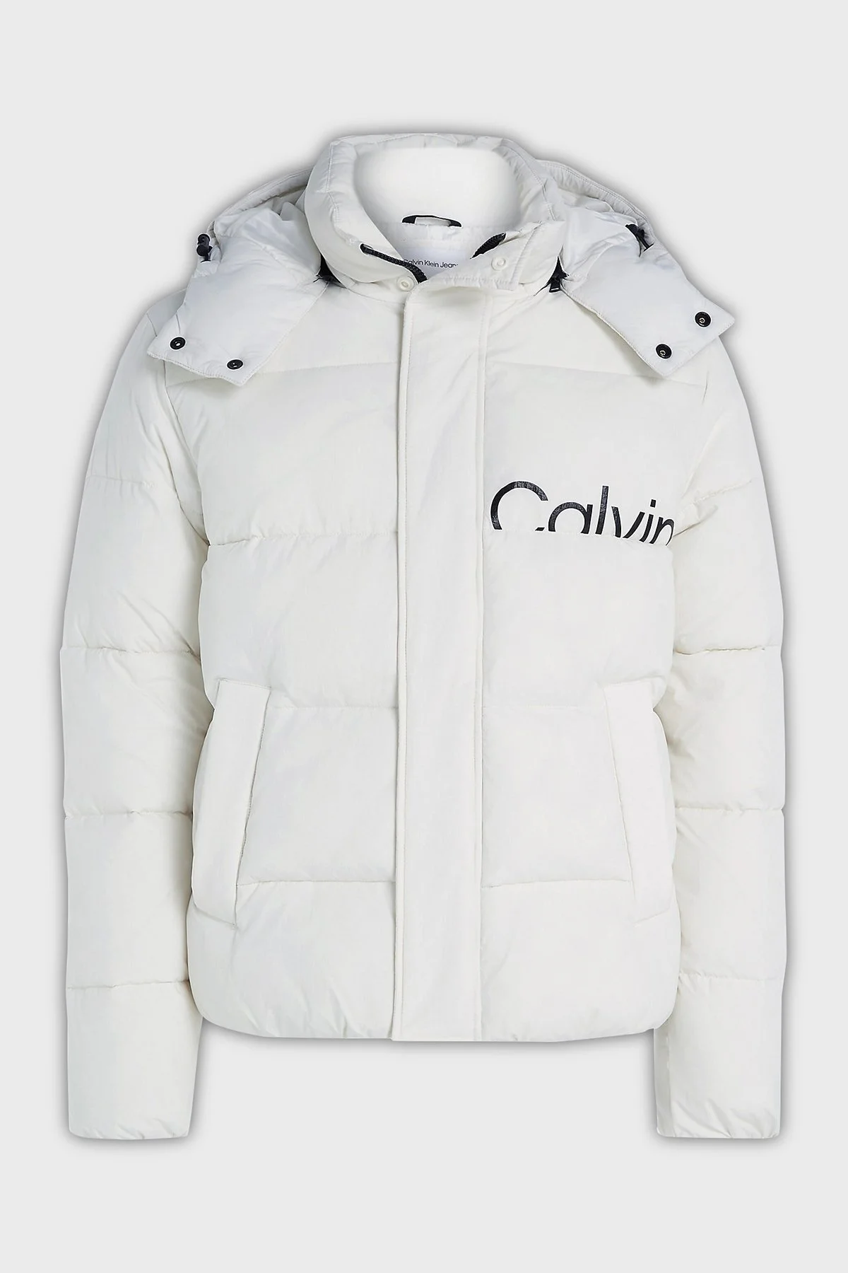 Calvin Klein Su İtici Regular Fit Kapüşonlu Şişme J30J323708YBI Erkek Mont J30J323708 YBI BEYAZ - 5