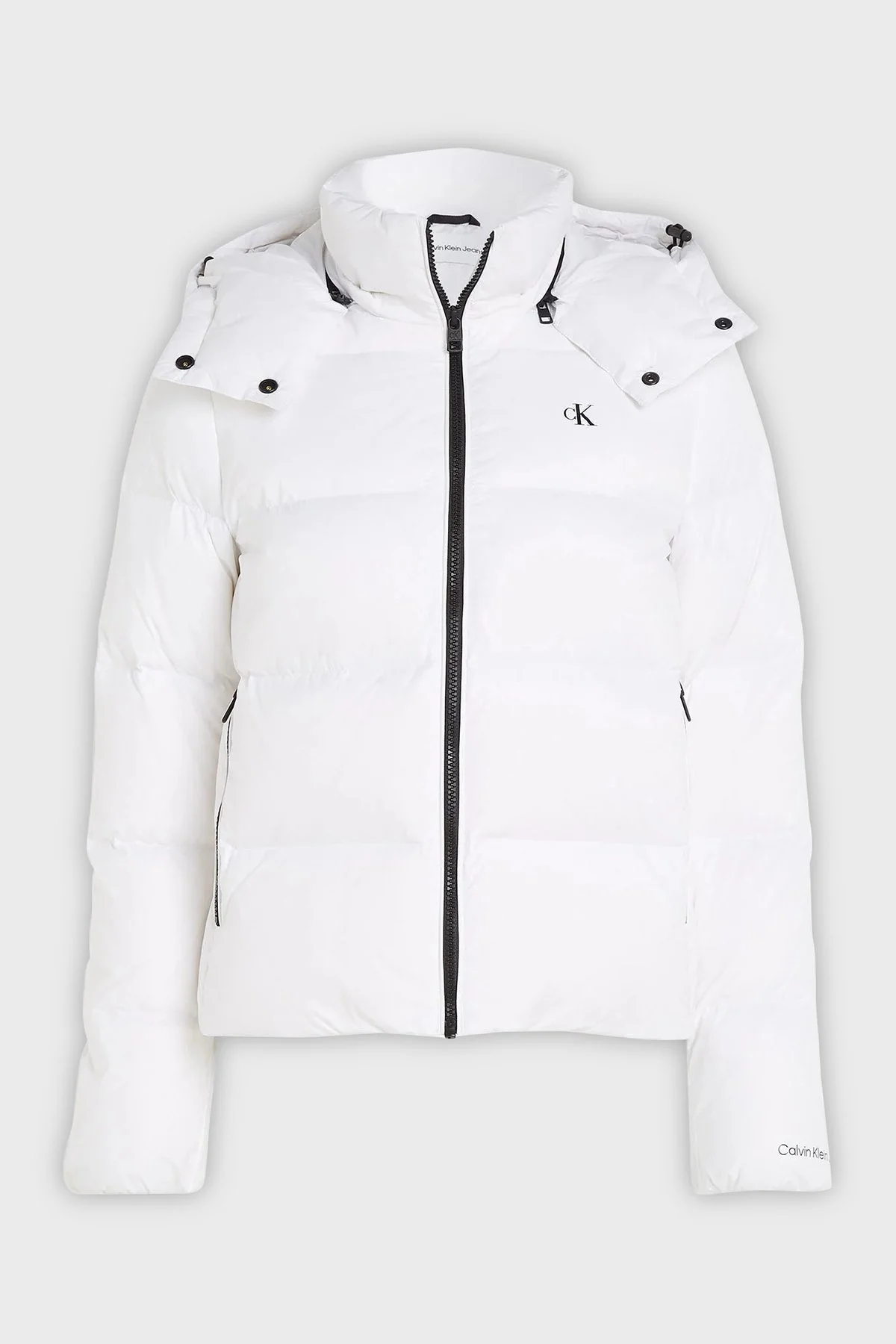 Calvin Klein Su İtici Regular Fit Kuş Tüyü Dolgulu Şişme J20J221646YAF Bayan Mont J20J221646 YAF BEYAZ - 4