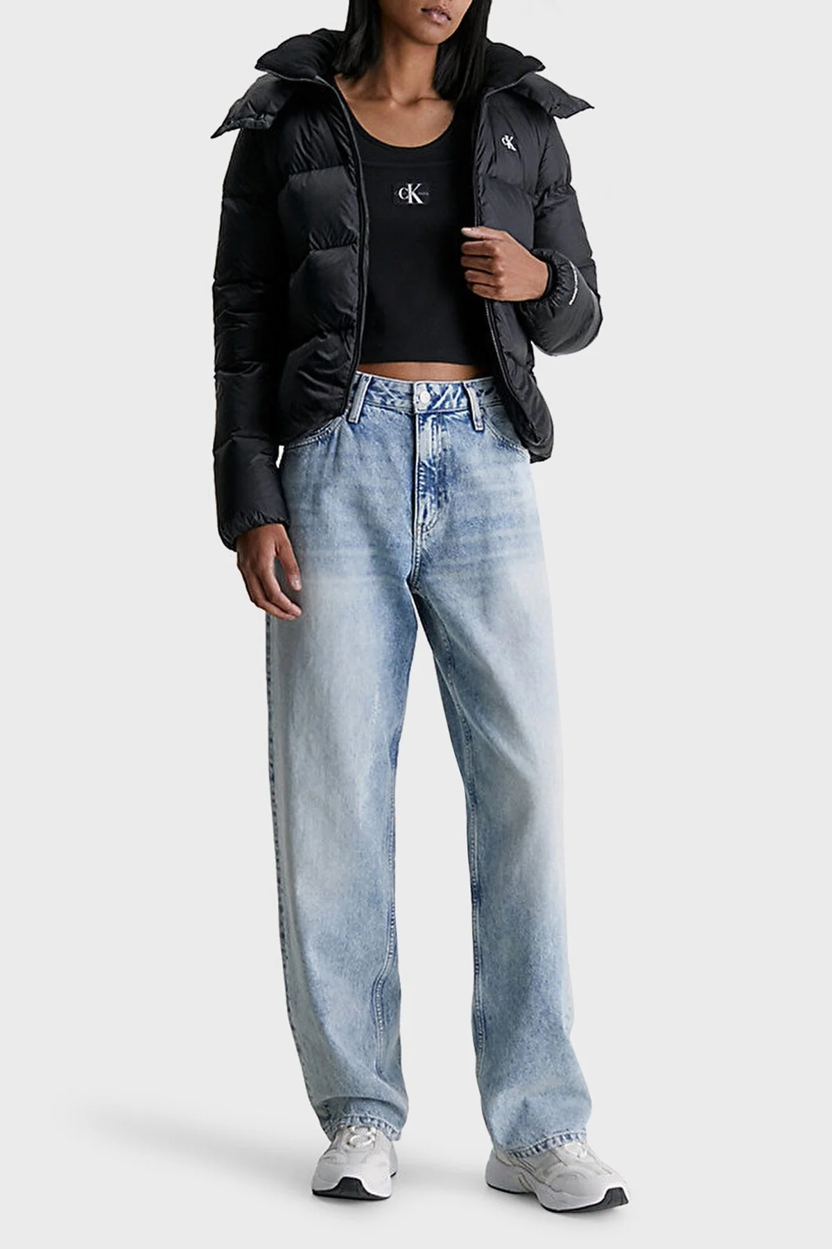 Calvin Klein Su İtici Regular Fit Kuş Tüyü Şişme Bayan Mont J20J221646 BEH SİYAH - 4