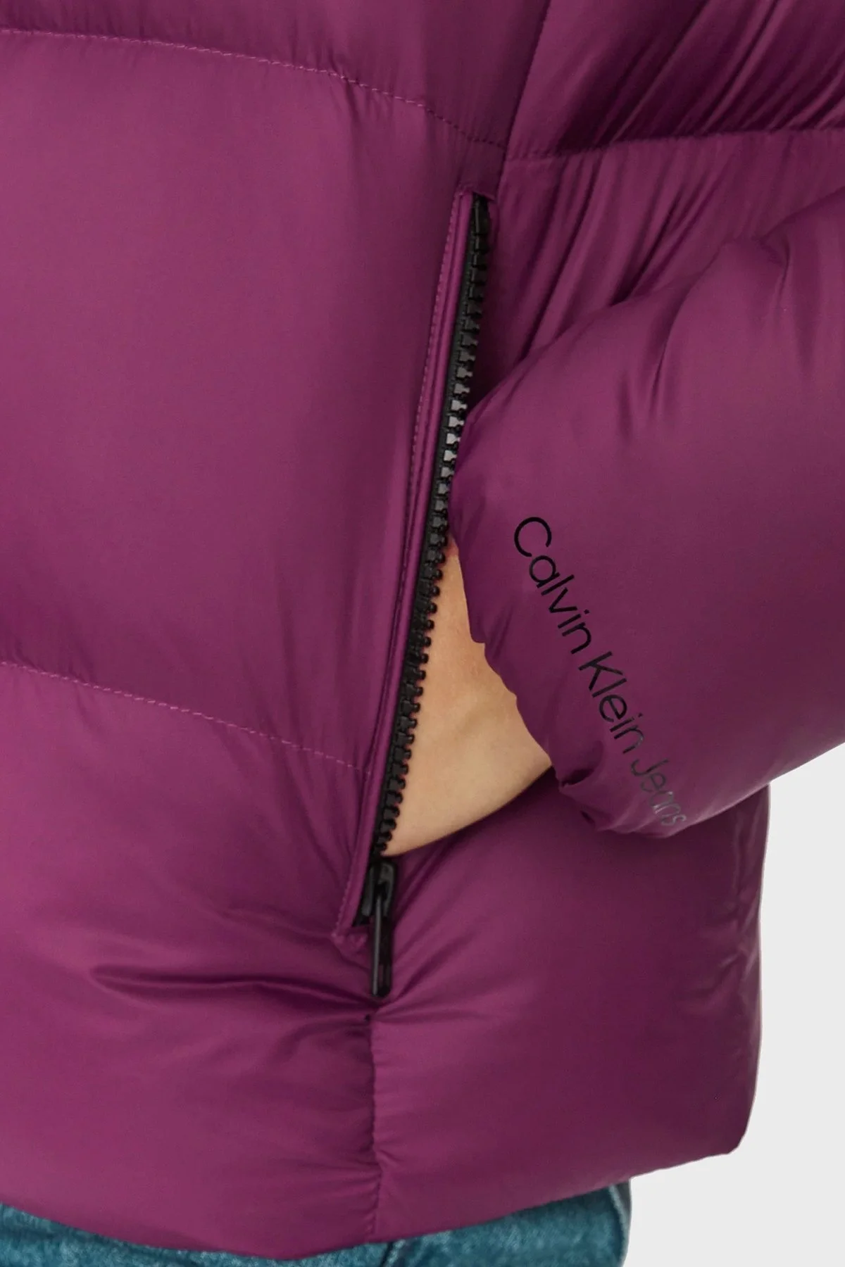 Calvin Klein Su İtici Regular Fit Kuş Tüyü Şişme J20J221646VAC Bayan Mont J20J221646 VAC MÜRDÜM - 7