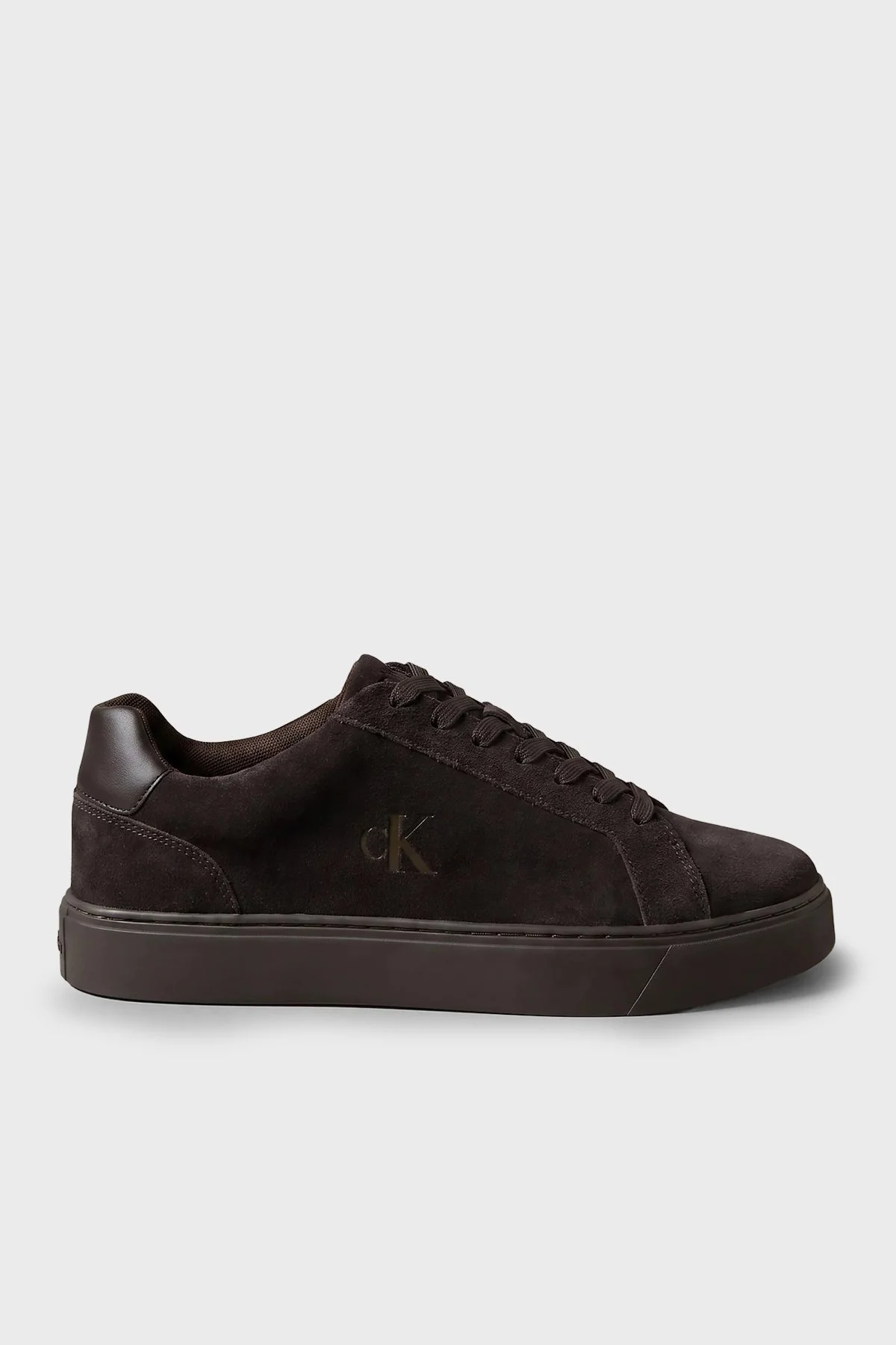 Calvin Klein Süet Bağcıklı Sneaker YM0YM014340KR Erkek Ayakkabı YM0YM01434 0KR Koyu kahve - 1