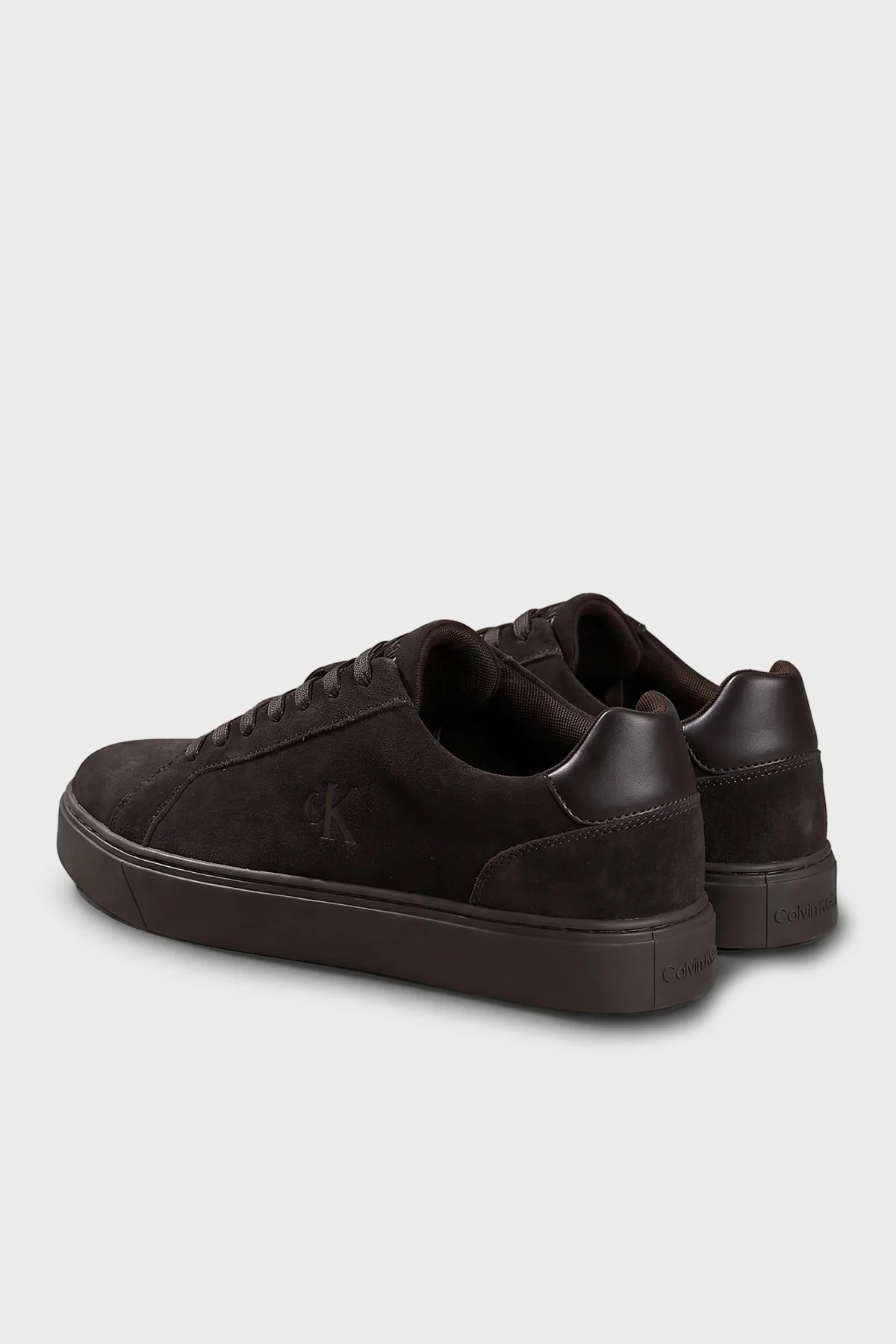 Calvin Klein Süet Bağcıklı Sneaker YM0YM014340KR Erkek Ayakkabı YM0YM01434 0KR Koyu kahve - 4