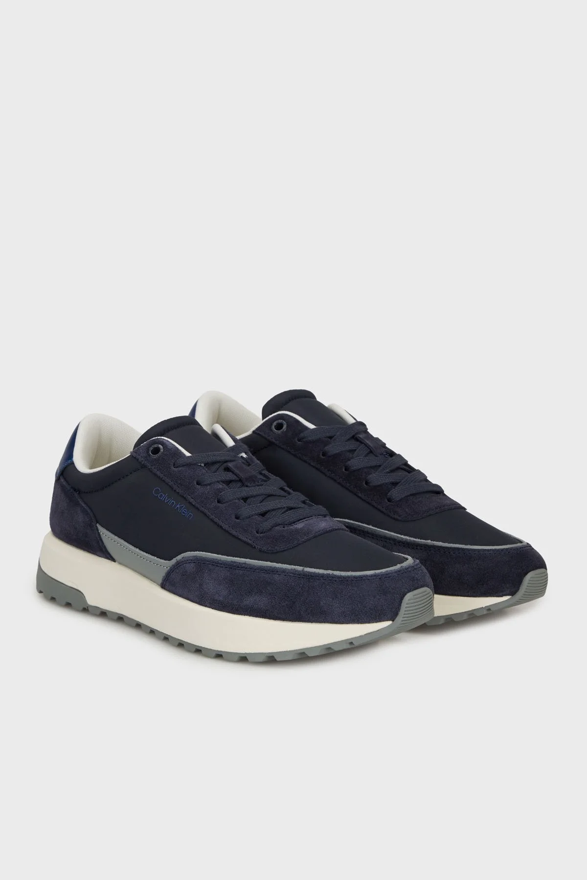 Calvin Klein Süet Detaylı Logolu Sneaker HM0HM0171402F Erkek Ayakkabı HM0HM01714 02F LACİVERT - 3