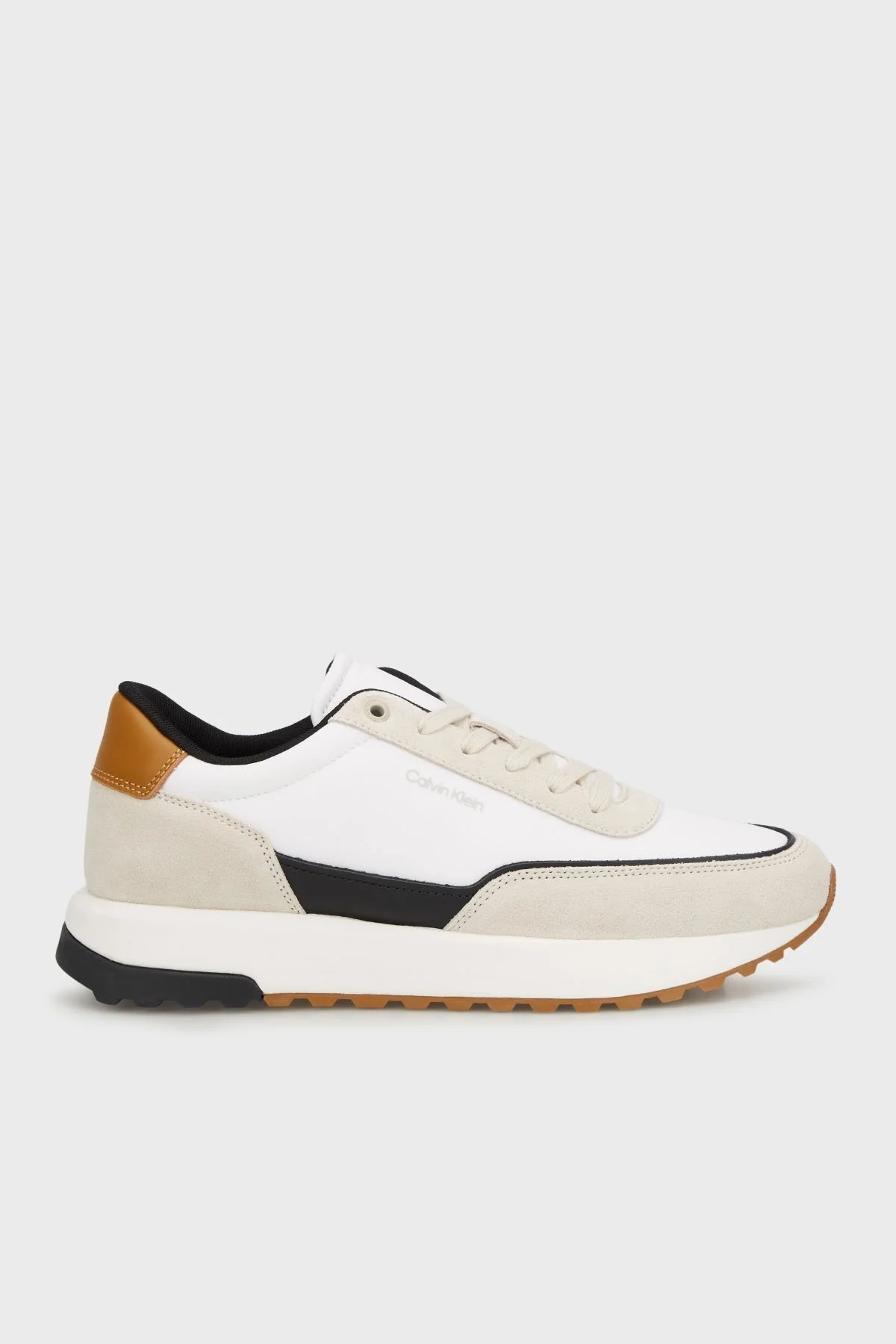 Calvin Klein Süet Detaylı Logolu Sneaker HM0HM017140I0 Erkek Ayakkabı HM0HM01714 0I0 BEJ - 1