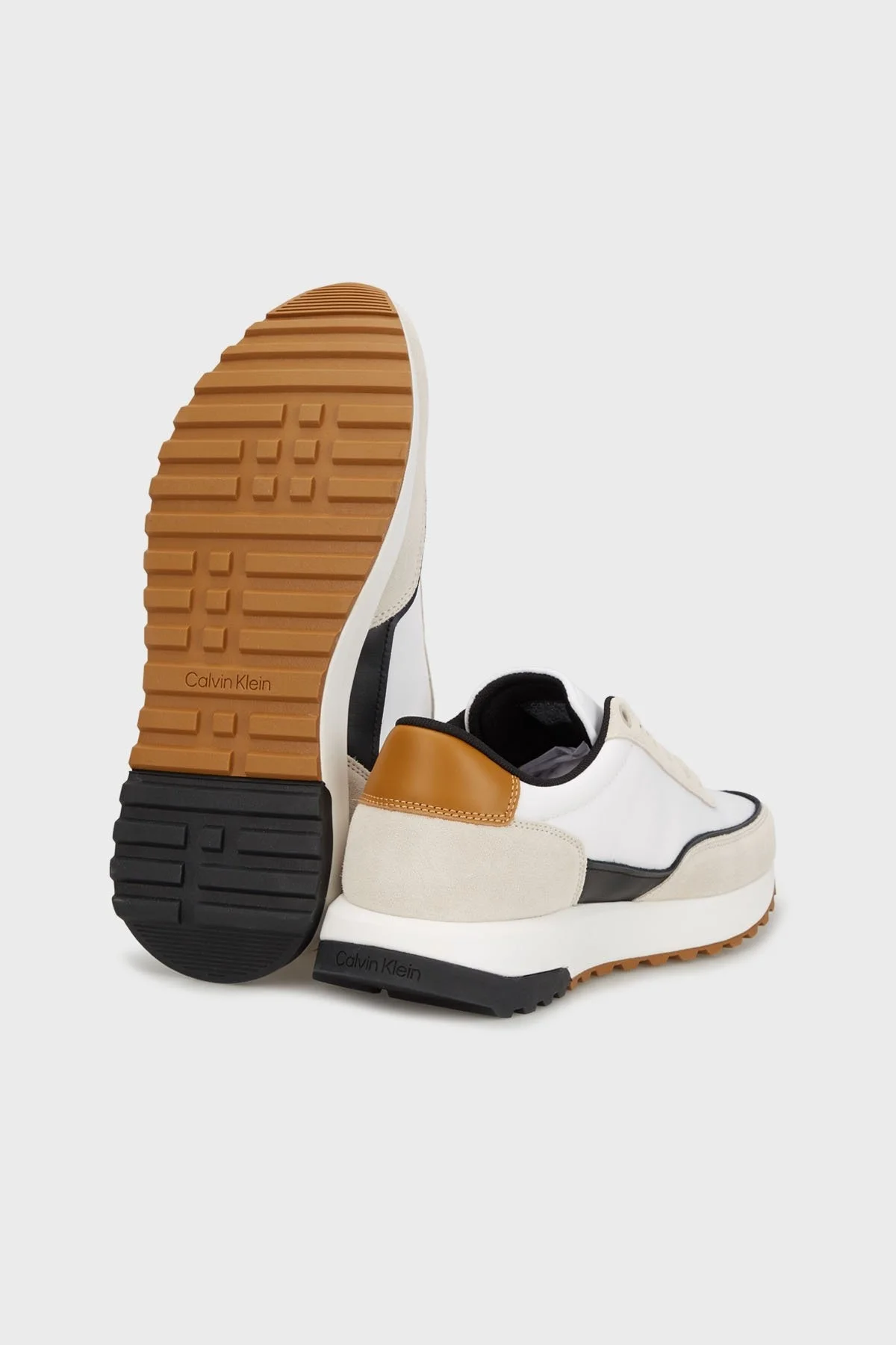 Calvin Klein Süet Detaylı Logolu Sneaker HM0HM017140I0 Erkek Ayakkabı HM0HM01714 0I0 BEJ - 4