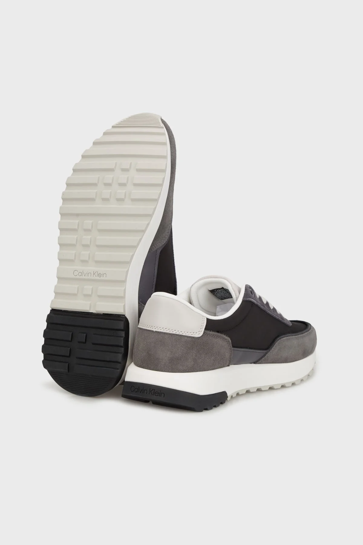 Calvin Klein Süet Detaylı Logolu Sneaker HM0HM017140IP Erkek Ayakkabı HM0HM01714 0IP GRİ-SİYAH - 8