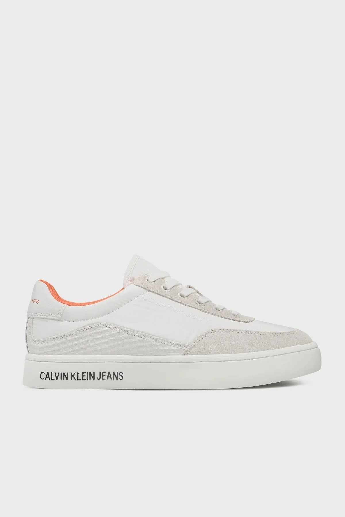 Calvin Klein Süet Detaylı Logolu Sneaker YM0YM006690LD Erkek Ayakkabı YM0YM00669 0LD Beyaz-Krem - 7