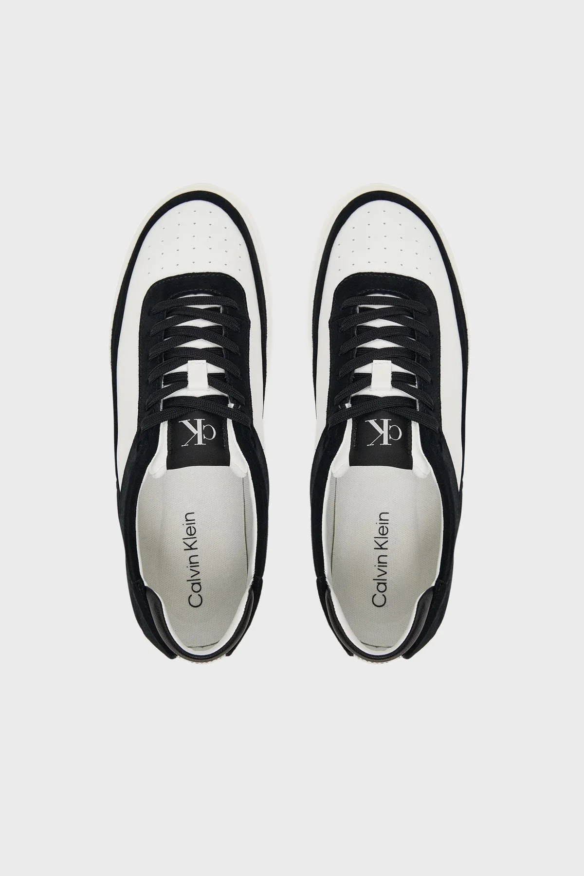 Calvin Klein Süet Detaylı Logolu Sneaker YM0YM013540GM Erkek Ayakkabı YM0YM01354 0GM SİYAH-BEYAZ - 3