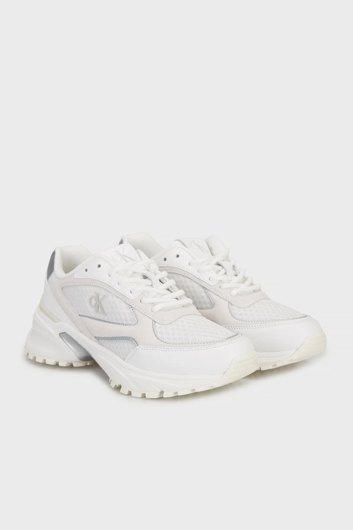 Calvin Klein Süet Detaylı Logolu Sneaker YW0YW020090LC Bayan Ayakkabı YW0YW02009 0LC BEYAZ - 8