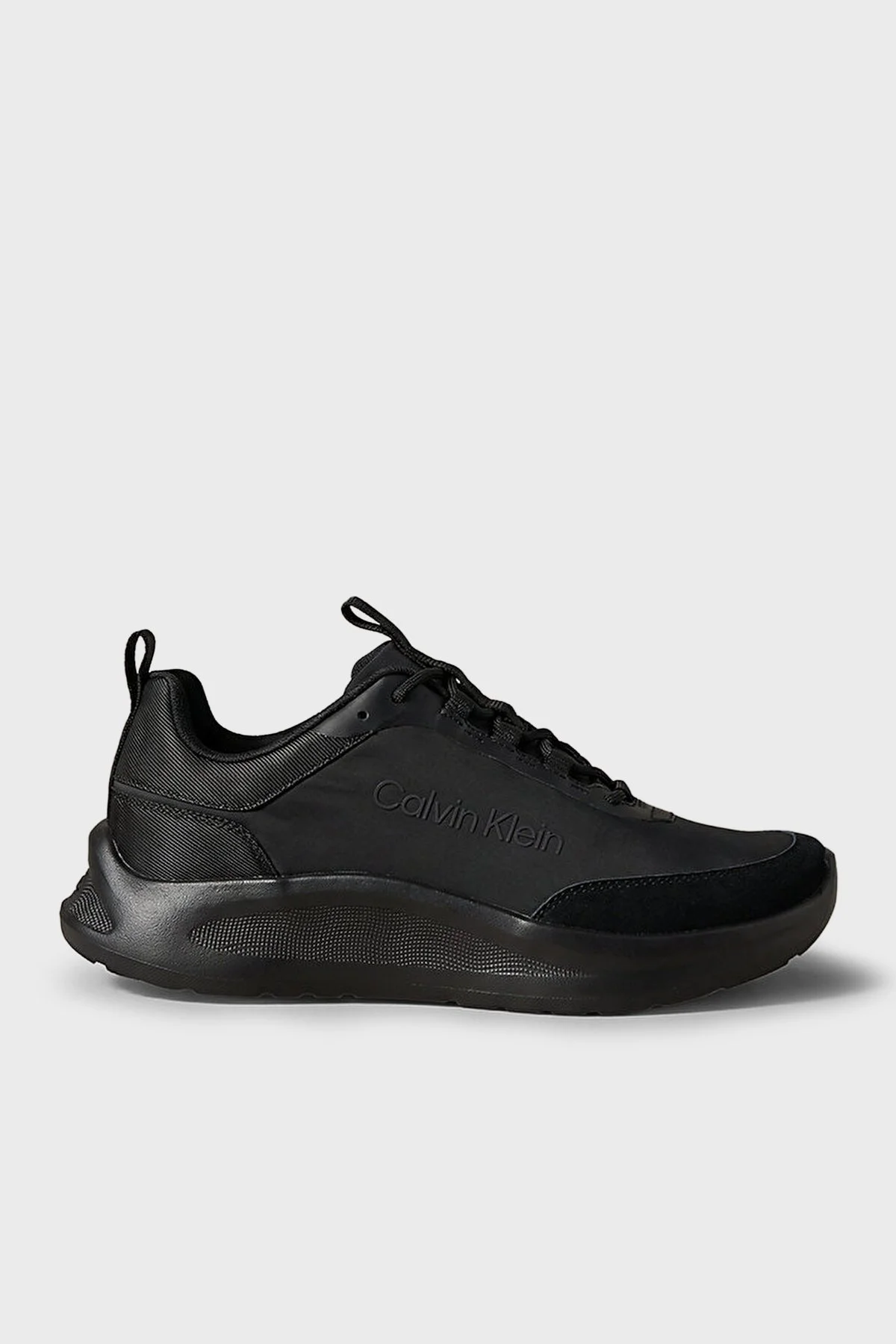 Calvin Klein Süet Detaylı Sneaker Erkek Ayakkabı HM0HM02342 0GJ Siyah - 1