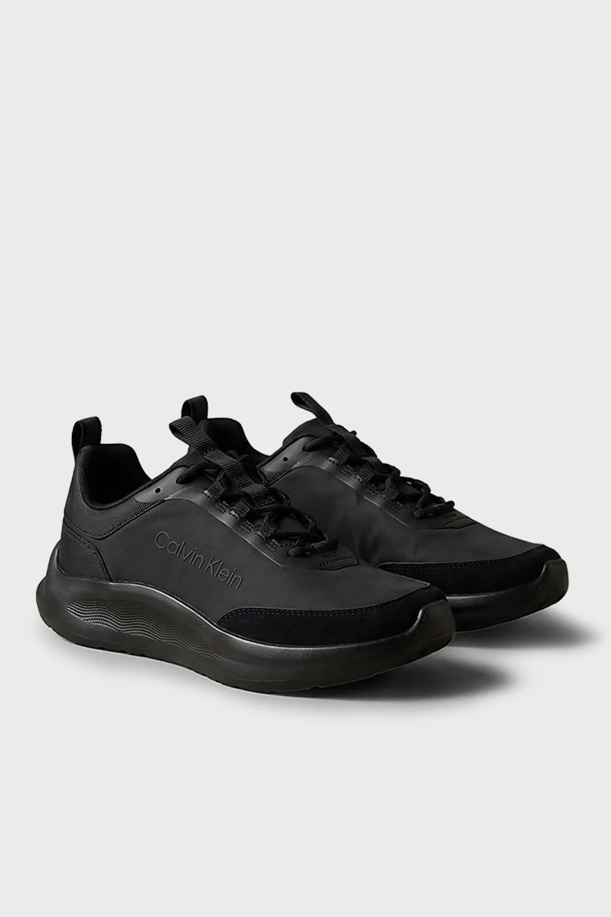Calvin Klein Süet Detaylı Sneaker Erkek Ayakkabı HM0HM02342 0GJ Siyah - 2