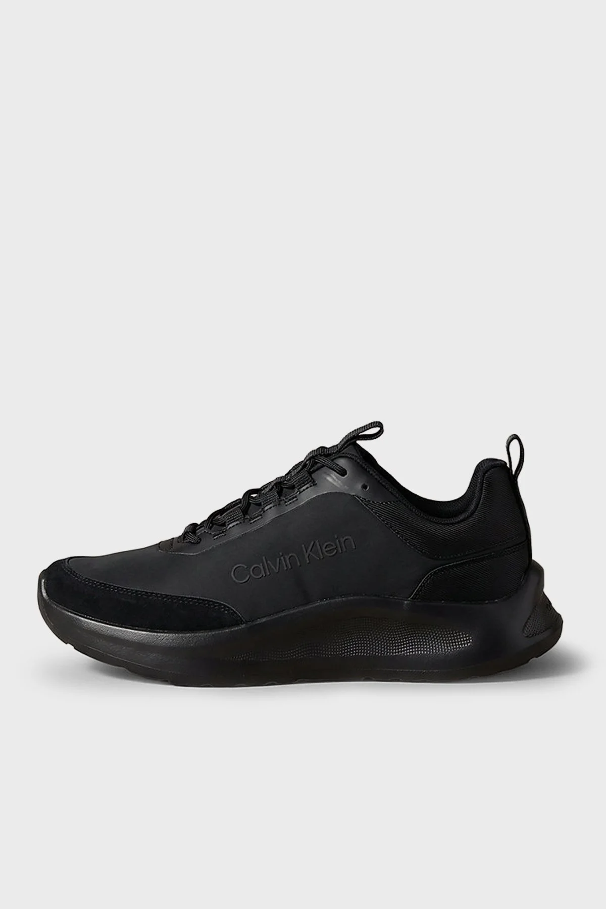 Calvin Klein Süet Detaylı Sneaker Erkek Ayakkabı HM0HM02342 0GJ Siyah - 6