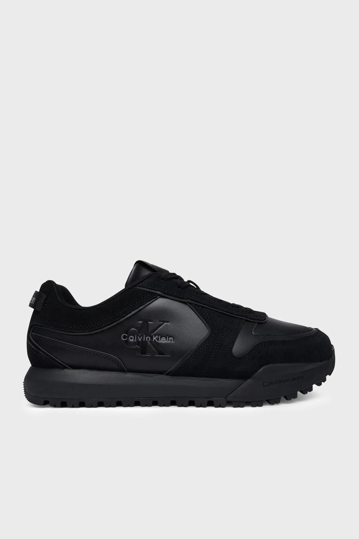 Calvin Klein Süet Detaylı Sneaker YM0YM014610GJ Erkek Ayakkabı YM0YM01461 0GJ Siyah - 1