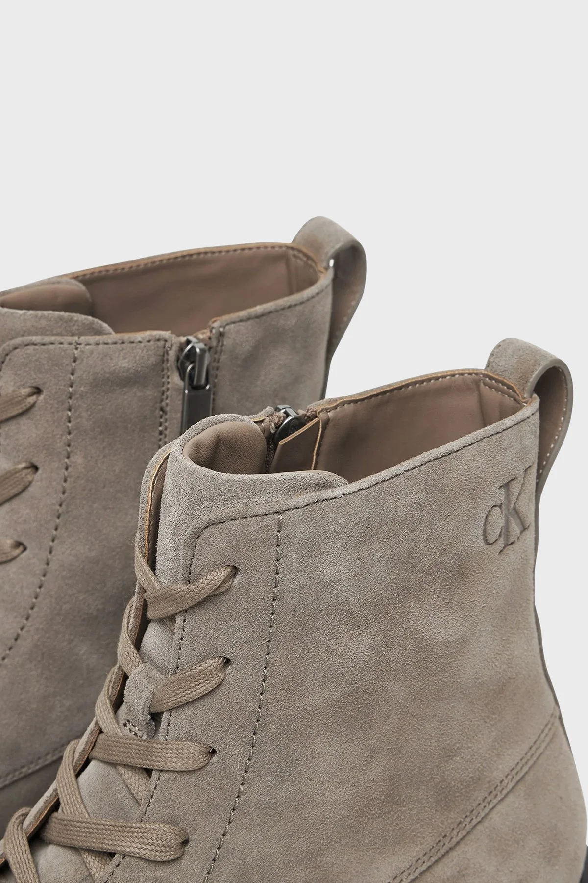 Calvin Klein Süet Fermuarlı YM0YM01371PDG Erkek Bot YM0YM01371 PDG GRİ - 4