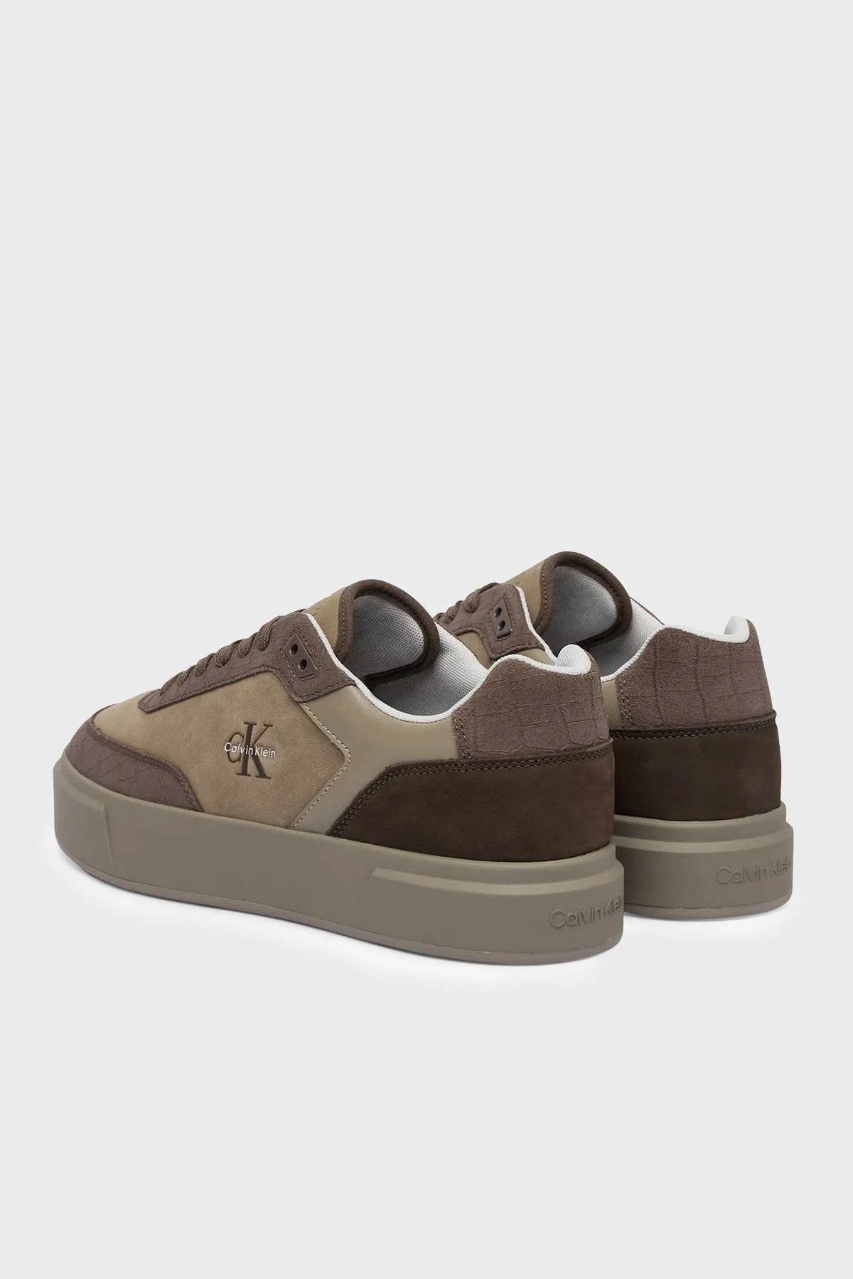 Calvin Klein Süet Logolu HM0HM024500HY Erkek Ayakkabı HM0HM02450 0HY Haki - 3