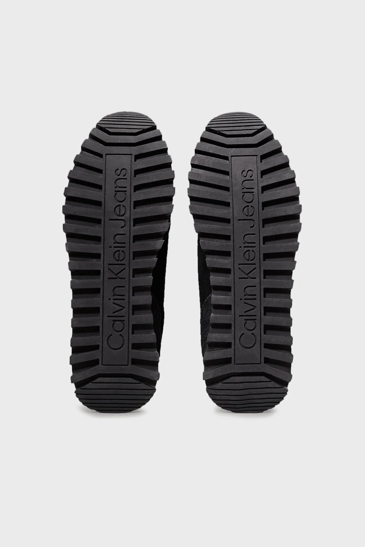 Calvin Klein Süet Logolu Kalın Tabanlı Sneaker YW0YW015740GM Bayan Ayakkabı YW0YW01574 0GM SİYAH-BEYAZ - 12