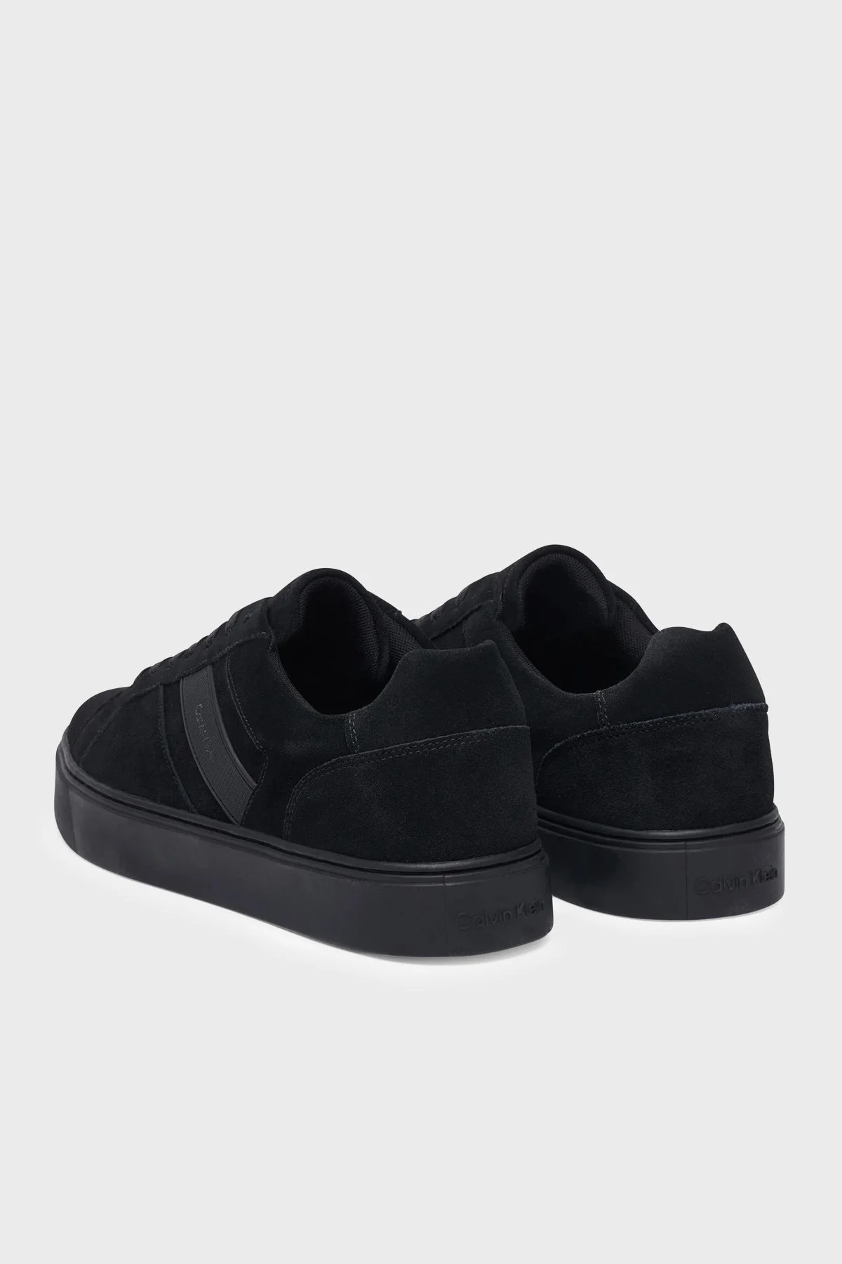 Calvin Klein Süet Logolu Sneaker Erkek Ayakkabı HM0HM02200 0GJ SİYAH - 4