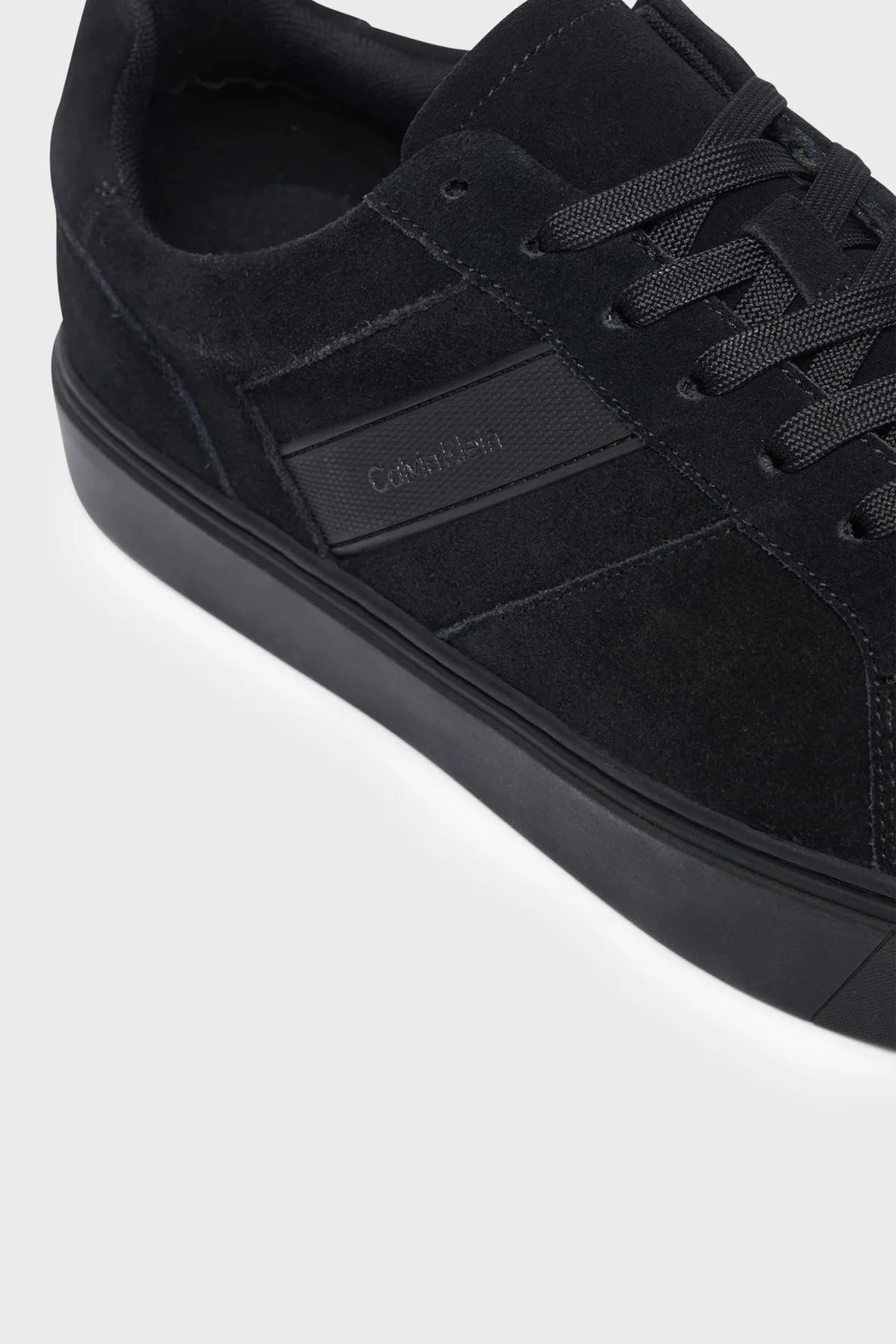 Calvin Klein Süet Logolu Sneaker Erkek Ayakkabı HM0HM02200 0GJ SİYAH - 6