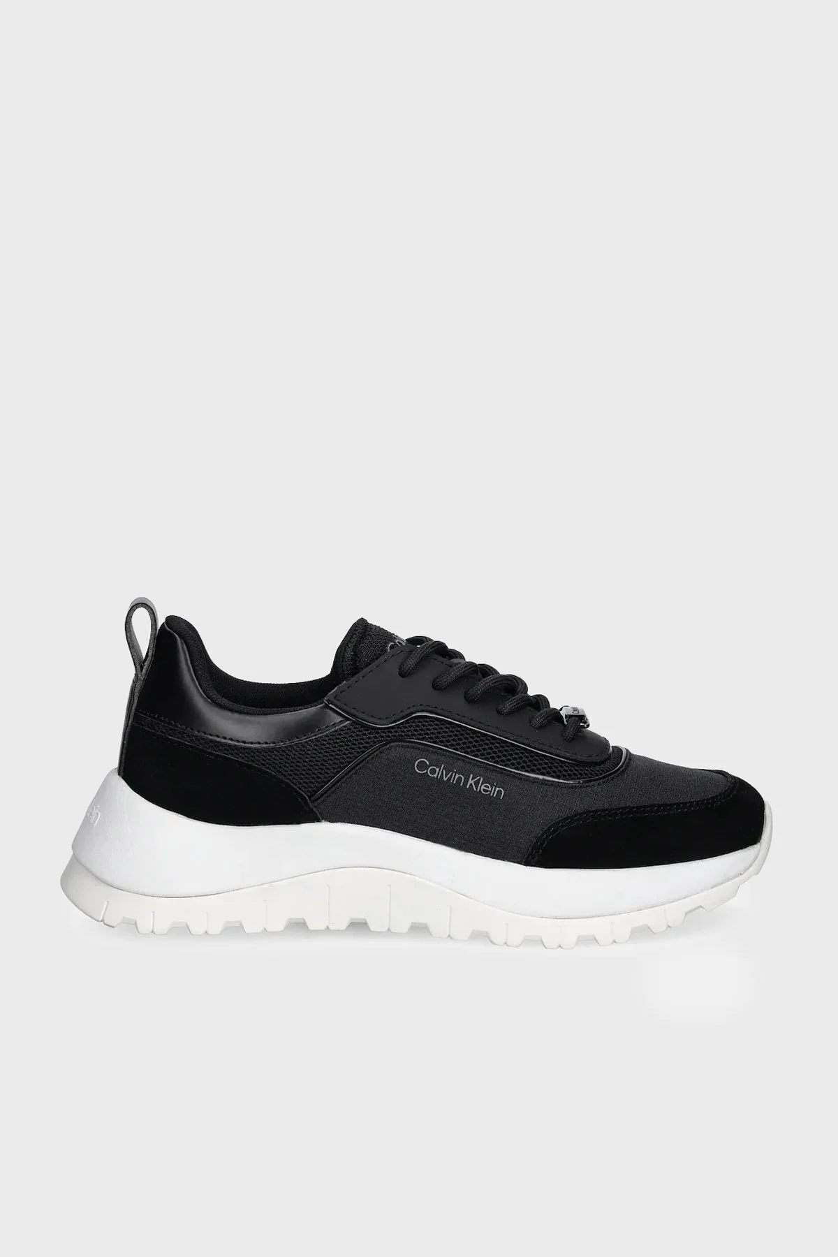 Calvin Klein Süet Logolu Sneaker HW0HW02487BEH Bayan Ayakkabı HW0HW02487 BEH SİYAH - 1